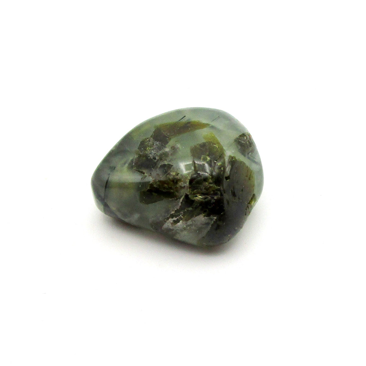Amphibole Tumbled Stone – Actinolite, Epidote & Clinochlore | Large (~1")