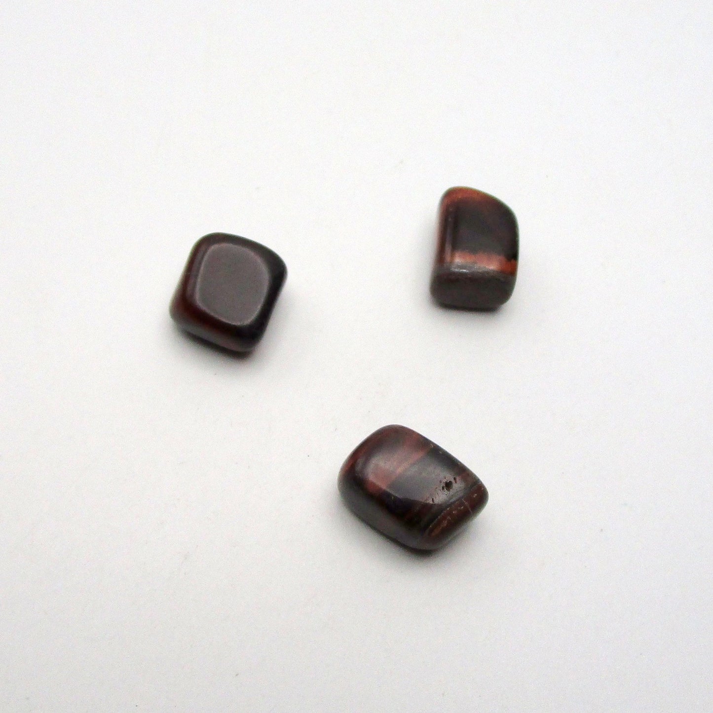 Red Tigers Eye Tumbled Stone Set of 3 – Specimen #13040