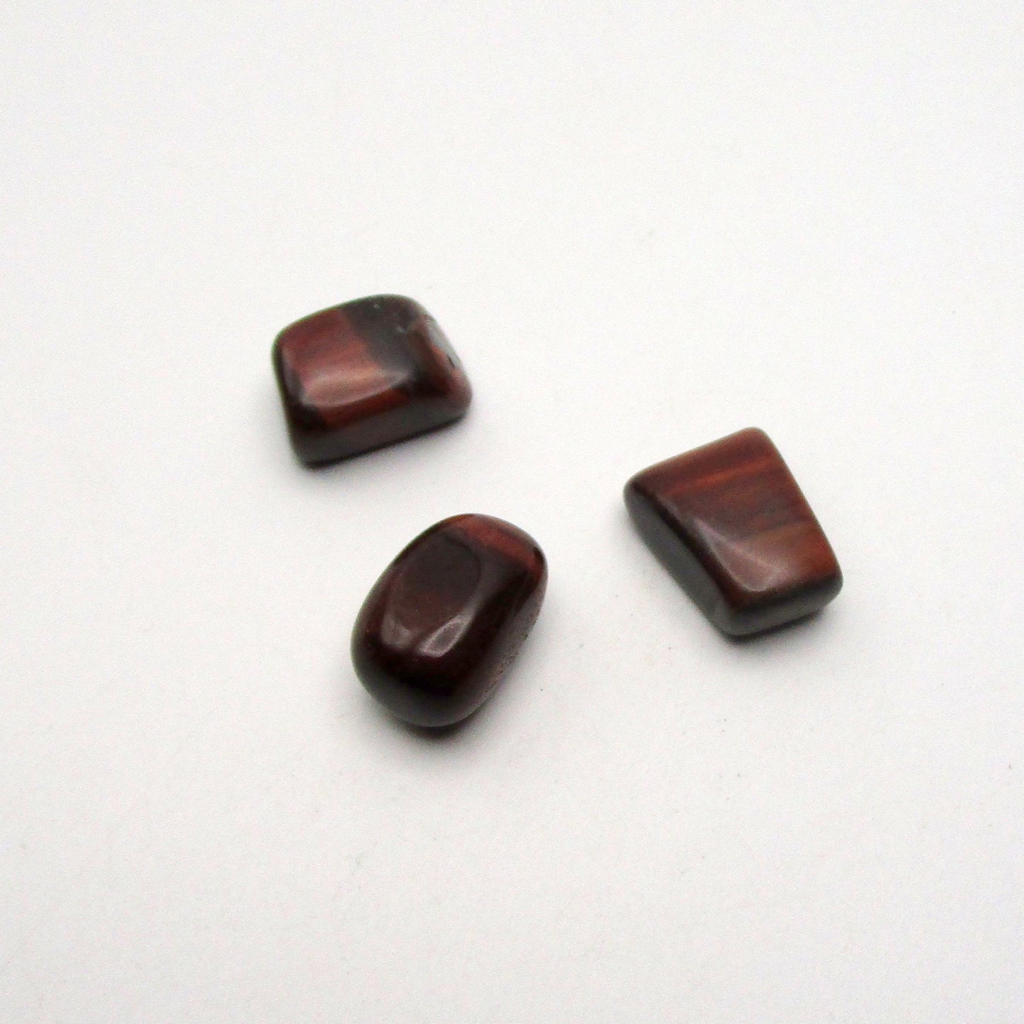 Red Tigers Eye Tumbled Stone Set of 3 – Specimen #13037