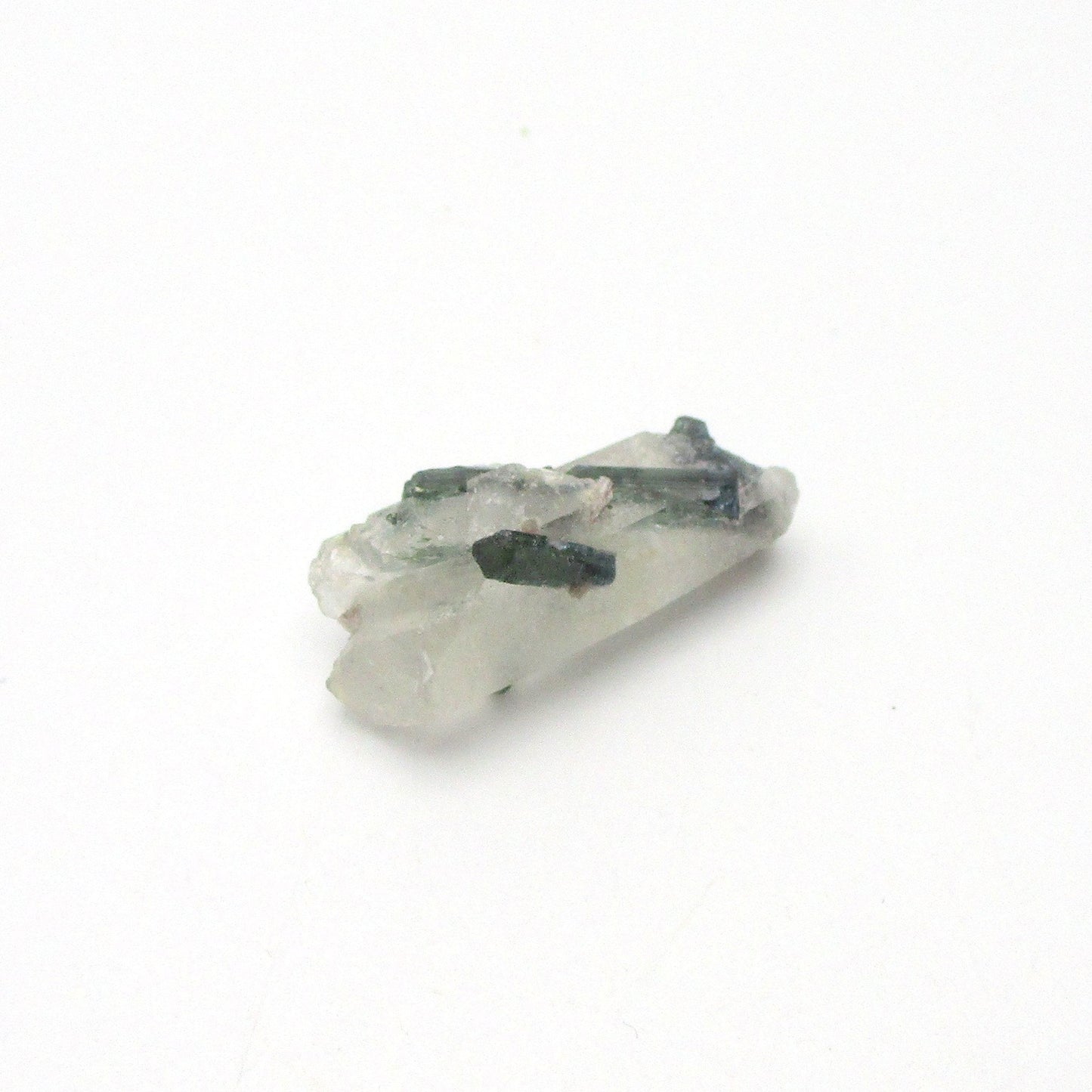 Green Tourmaline on Quartz