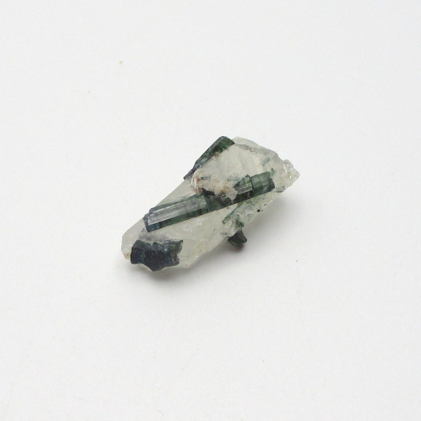 Green Tourmaline on Quartz