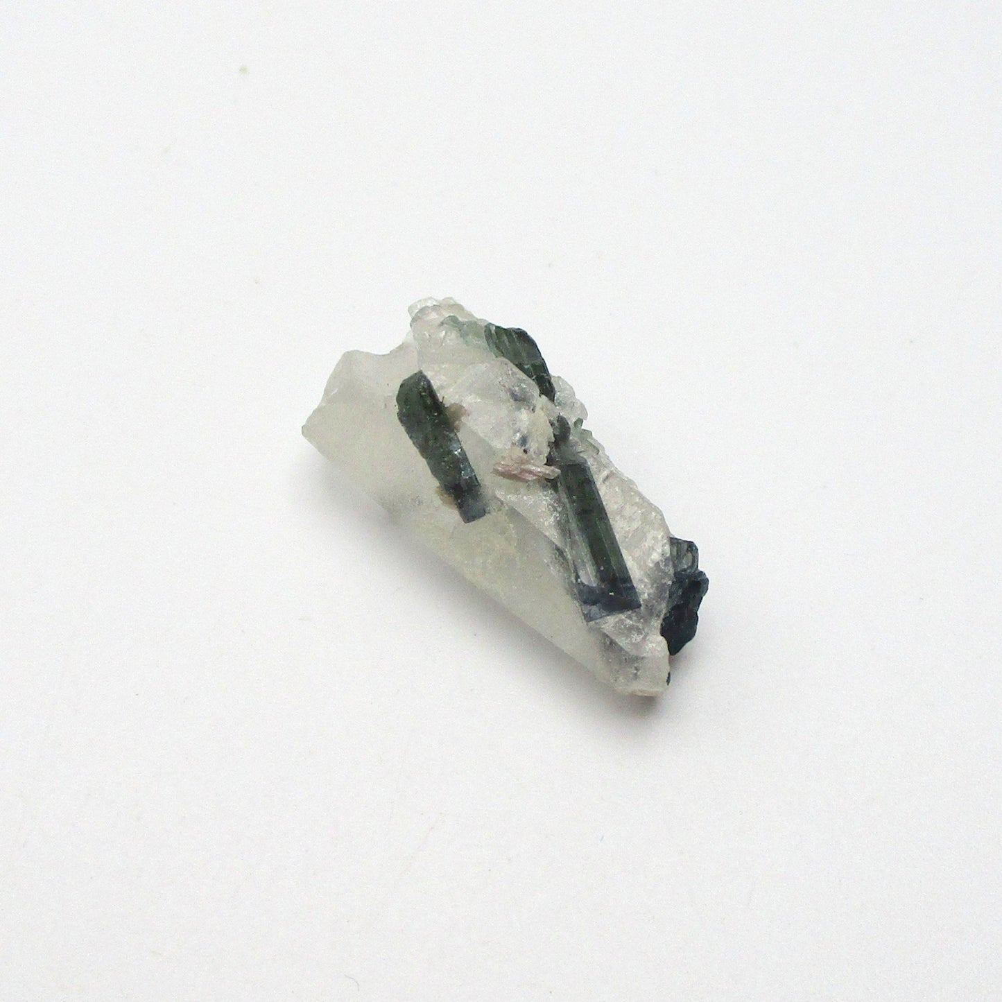 Green Tourmaline on Quartz