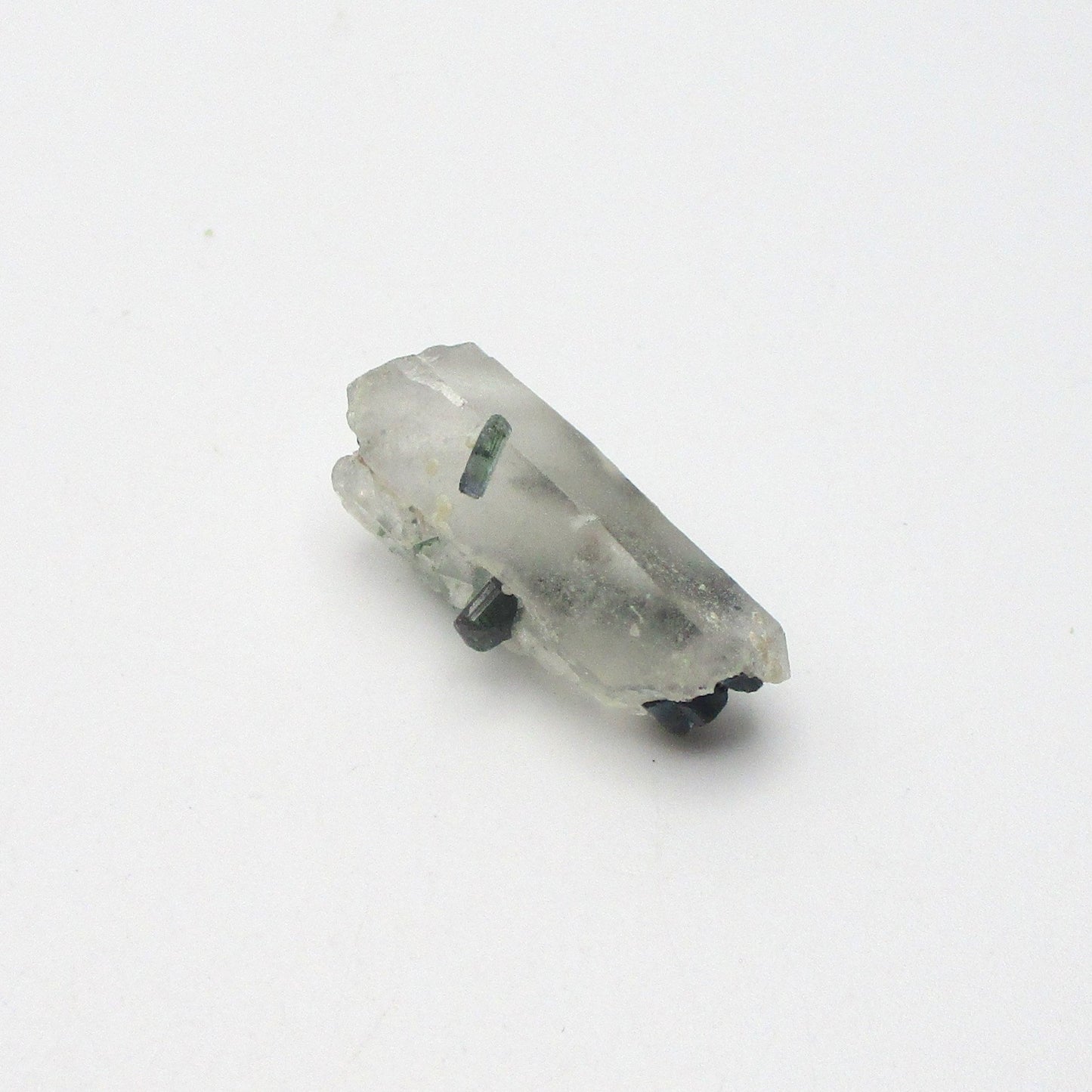 Green Tourmaline on Quartz