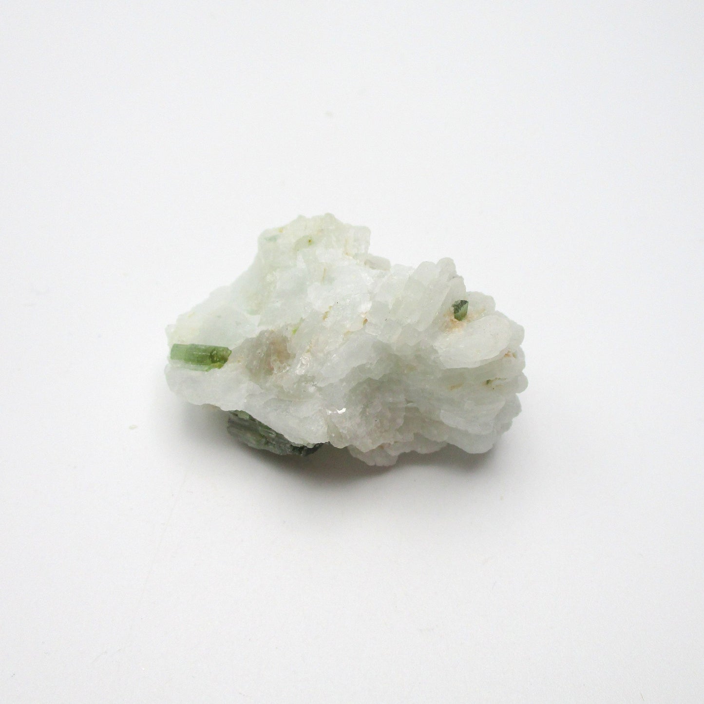 Green Tourmaline on Quartz
