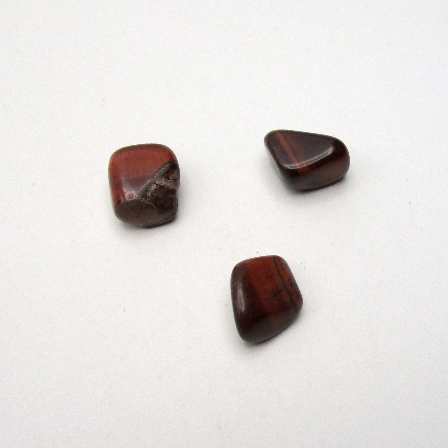Red Tigers Eye Tumbled Stone Set of 3 – Specimen #13168