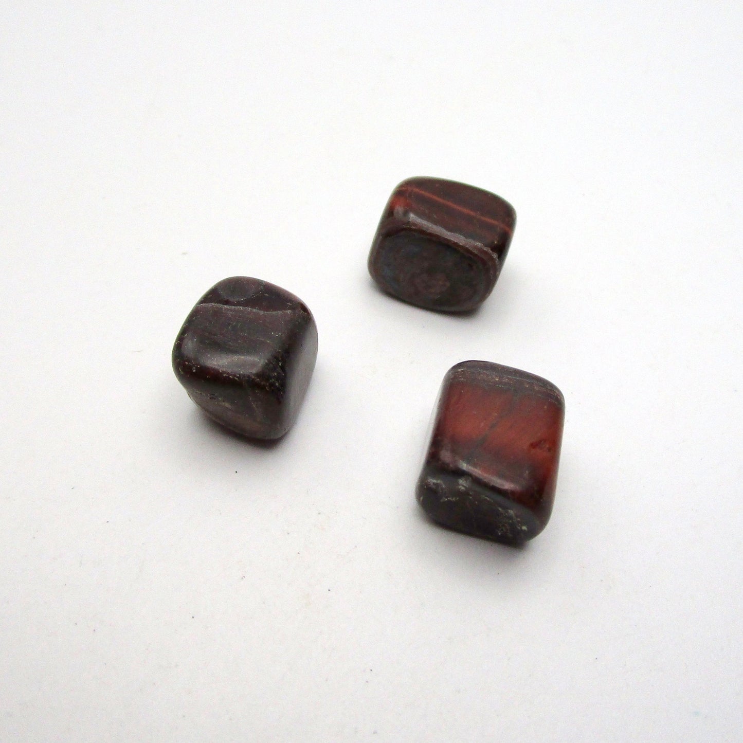 Red Tigers Eye Tumbled Stone Set of 3 – Specimen #13903