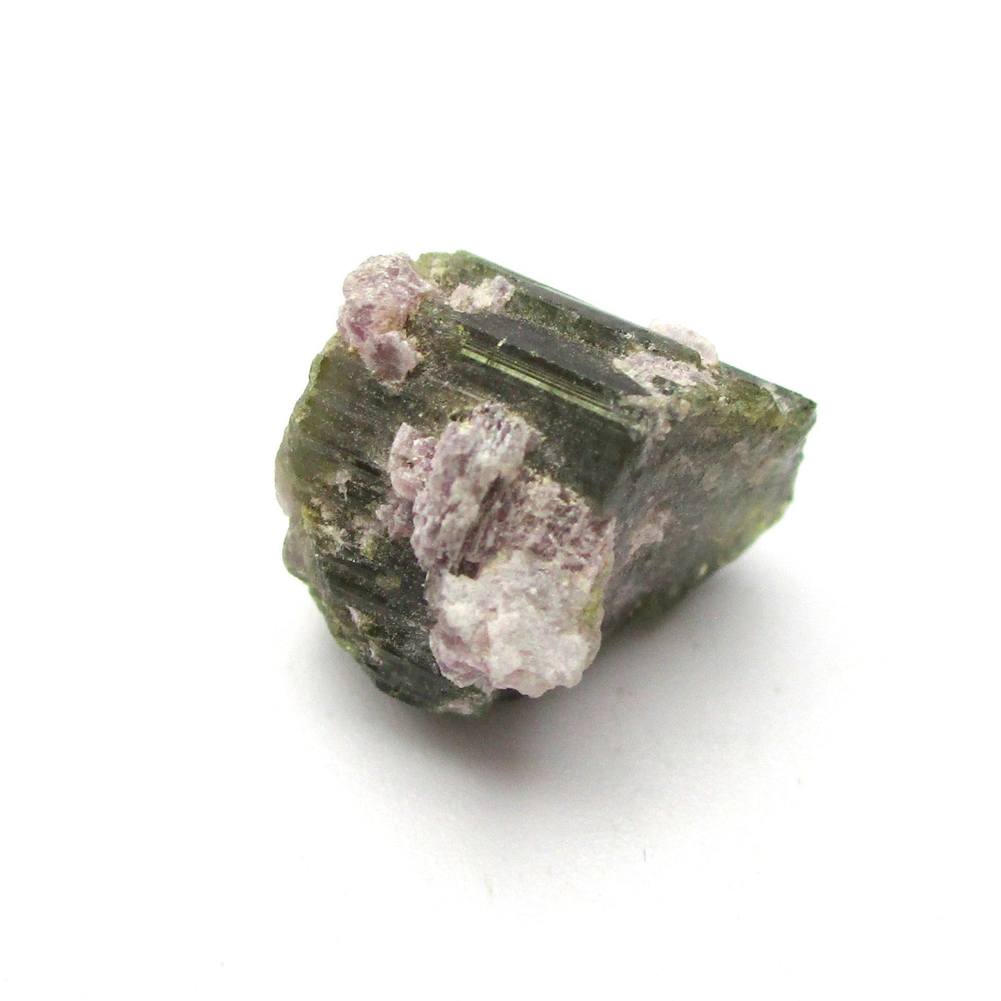 Green Tourmaline with Lepidolite