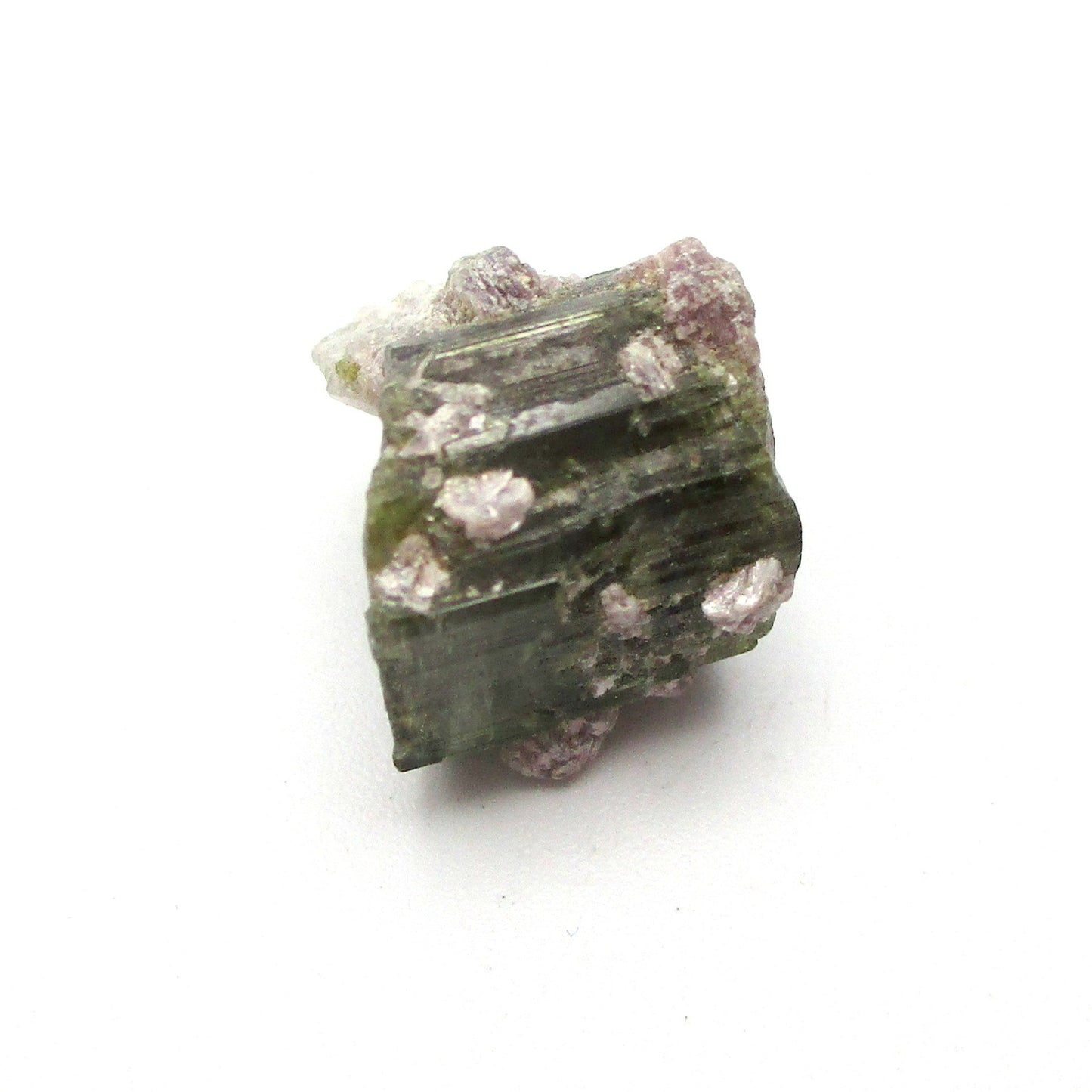 Green Tourmaline with Lepidolite