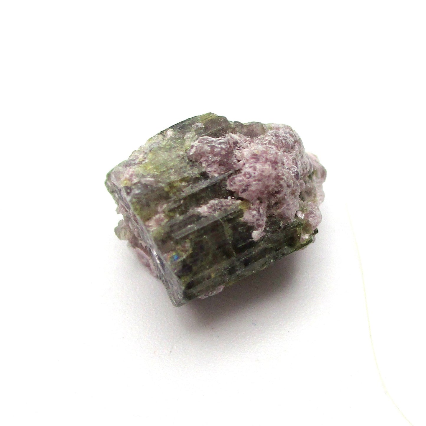 Green Tourmaline with Lepidolite