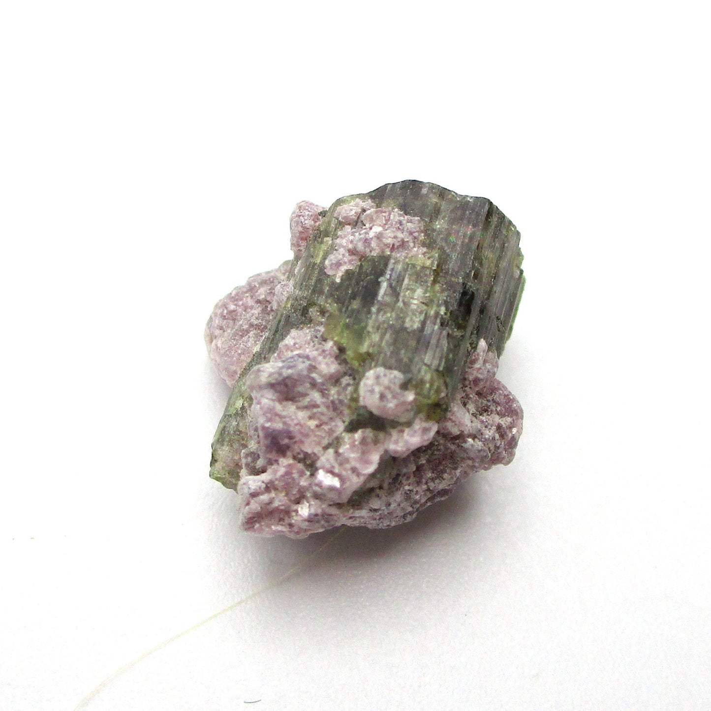 Green Tourmaline with Lepidolite