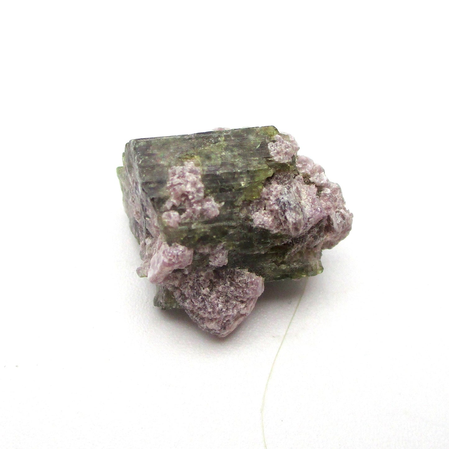 Green Tourmaline with Lepidolite