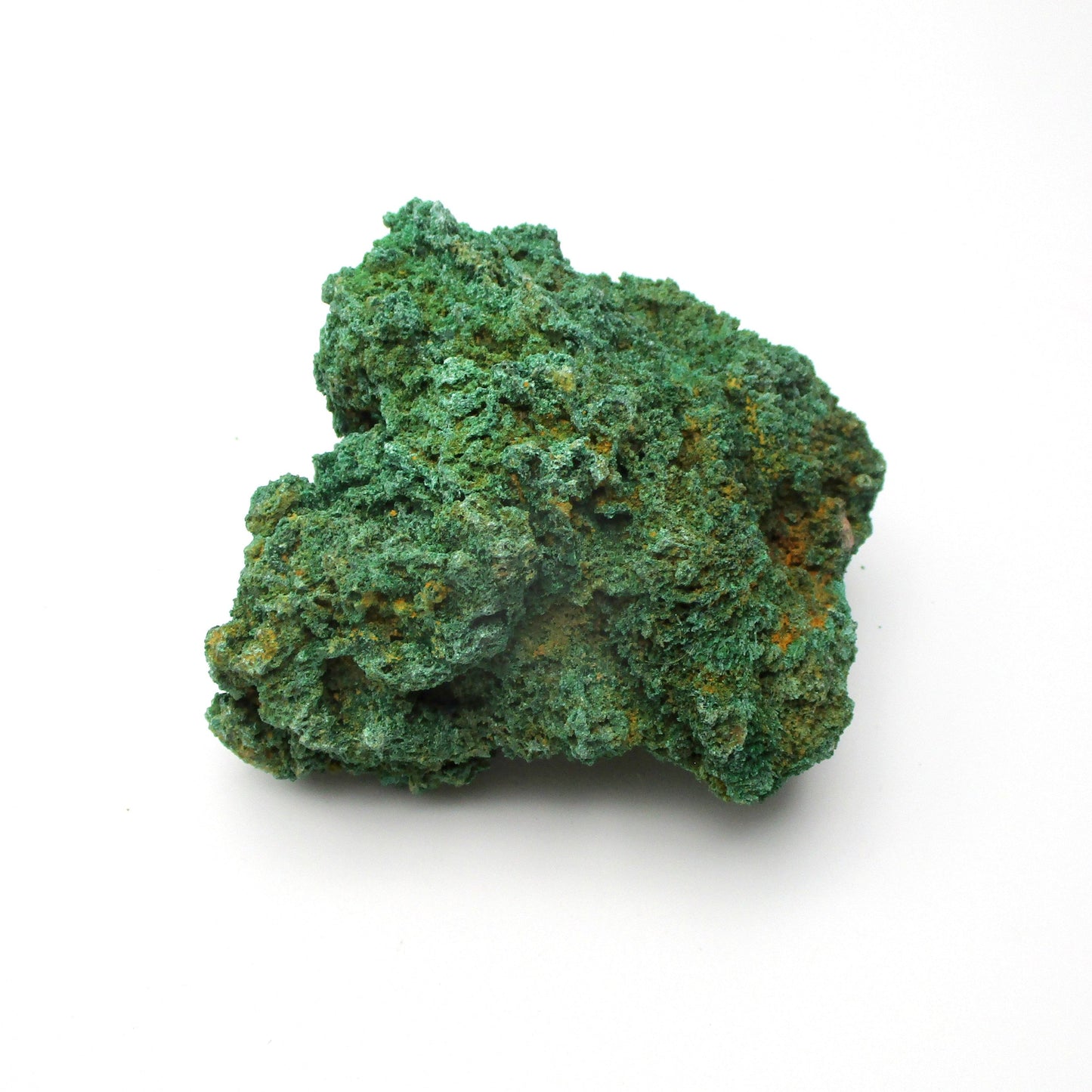 Raw Malachite Specimen on a white background