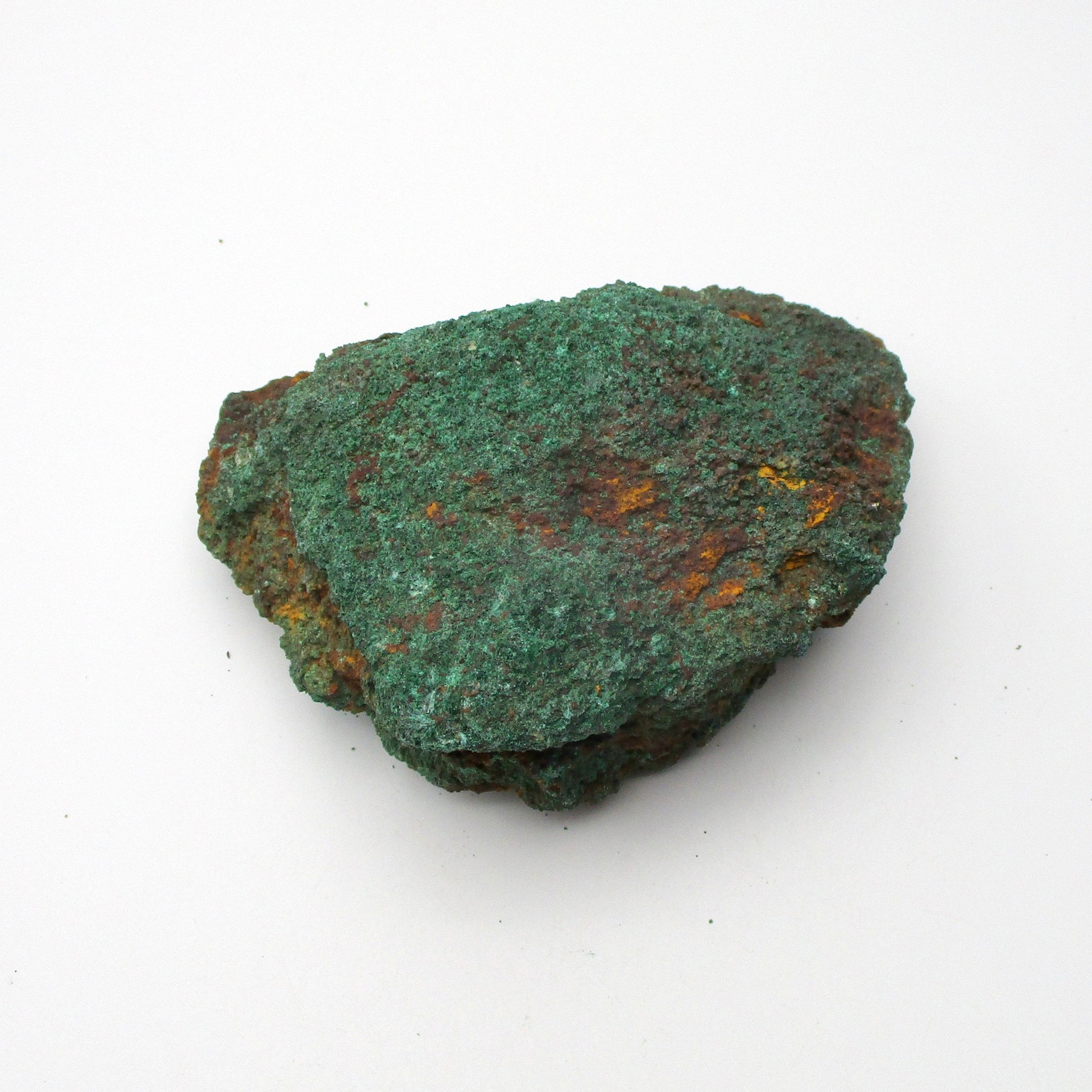 Raw Malachite Specimen on a white background