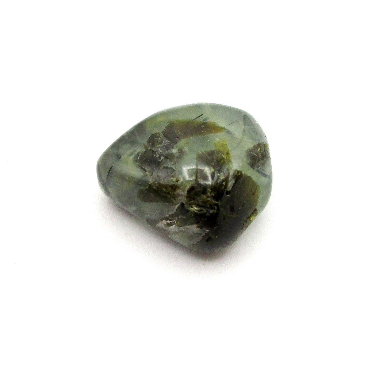 Amphibole Tumbled Stone – Actinolite, Epidote & Clinochlore | Large (~1")
