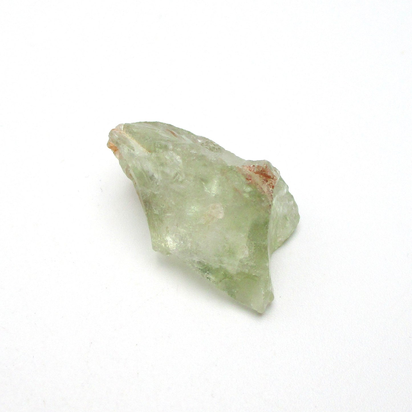 Prasiolite on a white background