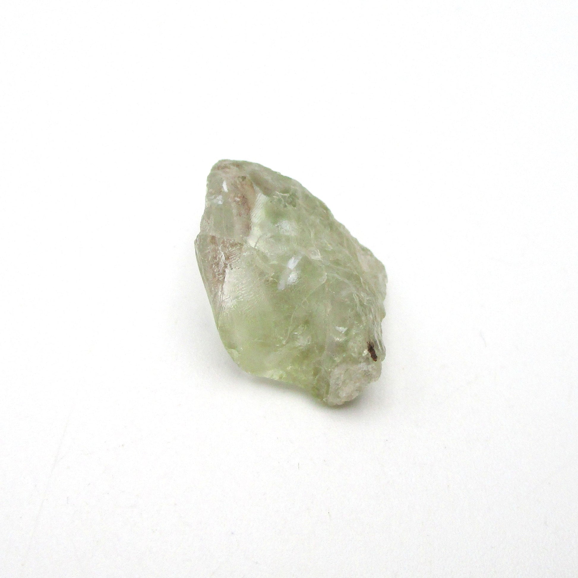 Prasiolite on a white background