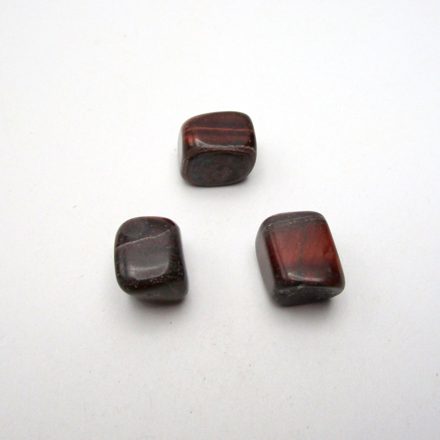 Red Tigers Eye Tumbled Stone Set of 3 – Specimen #13903