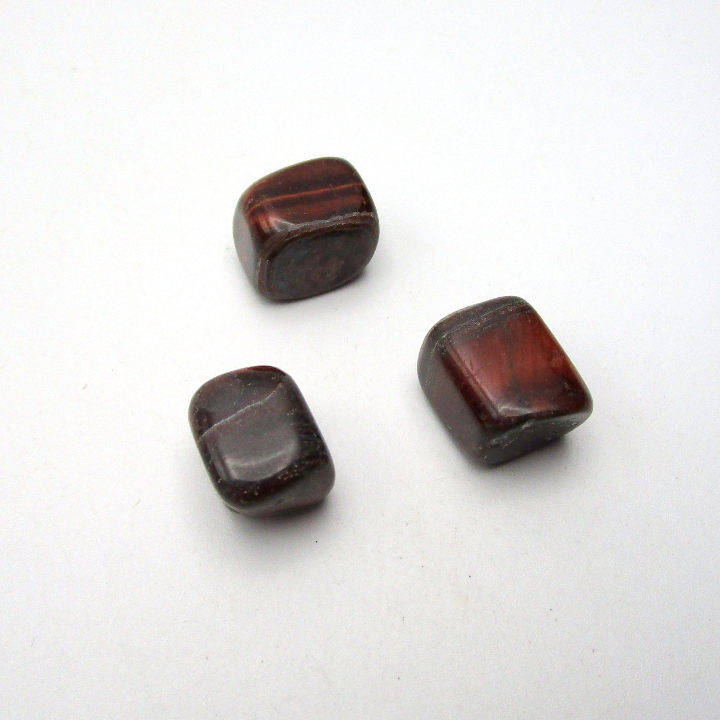 Red Tigers Eye Tumbled Stone Set of 3 – Specimen #13903