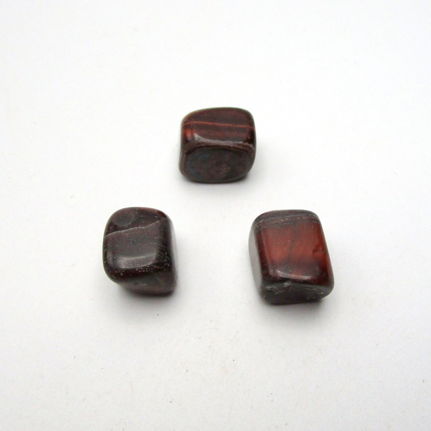 Red Tigers Eye Tumbled Stone Set of 3 – Specimen #13903
