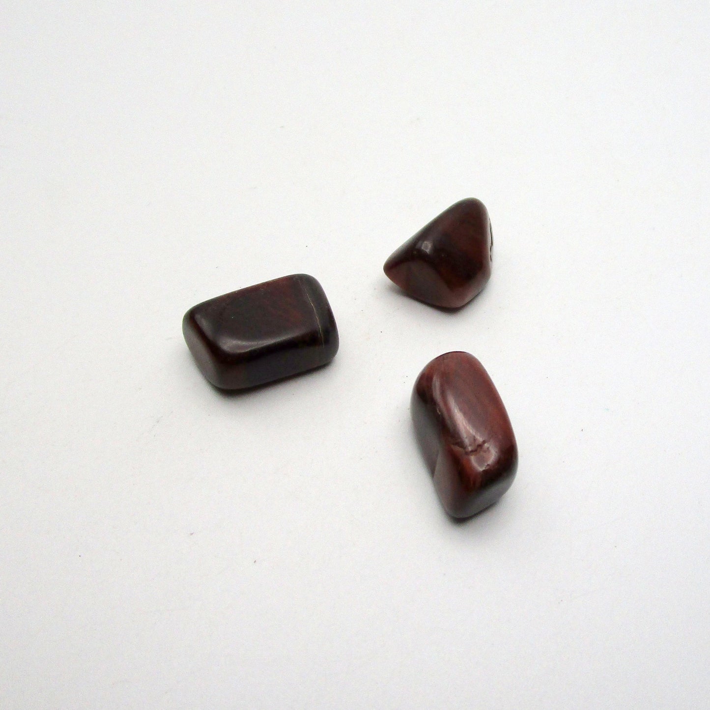 Red Tigers Eye Tumbled Stone Set of 3 – Specimen #13169