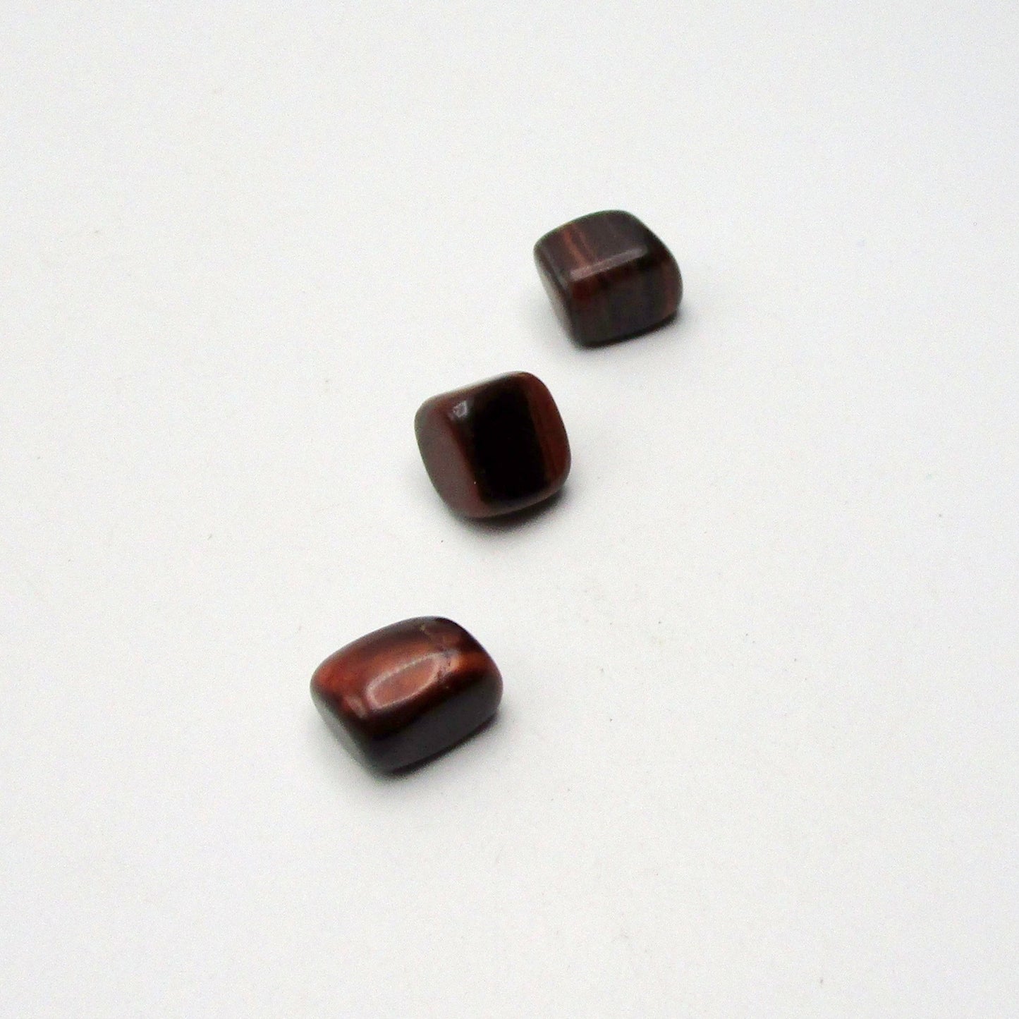 Red Tigers Eye Tumbled Stone Set of 3 – Specimen #13036