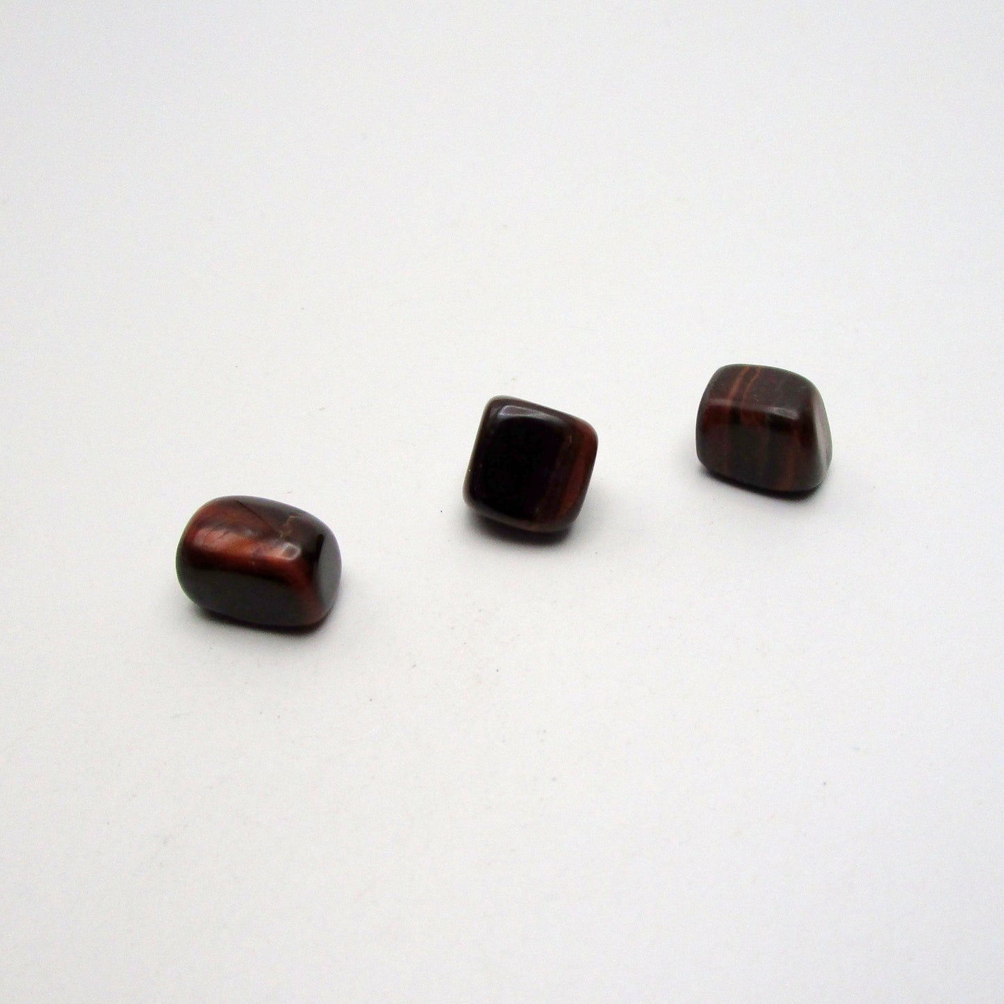Red Tigers Eye Tumbled Stone Set of 3 – Specimen #13036