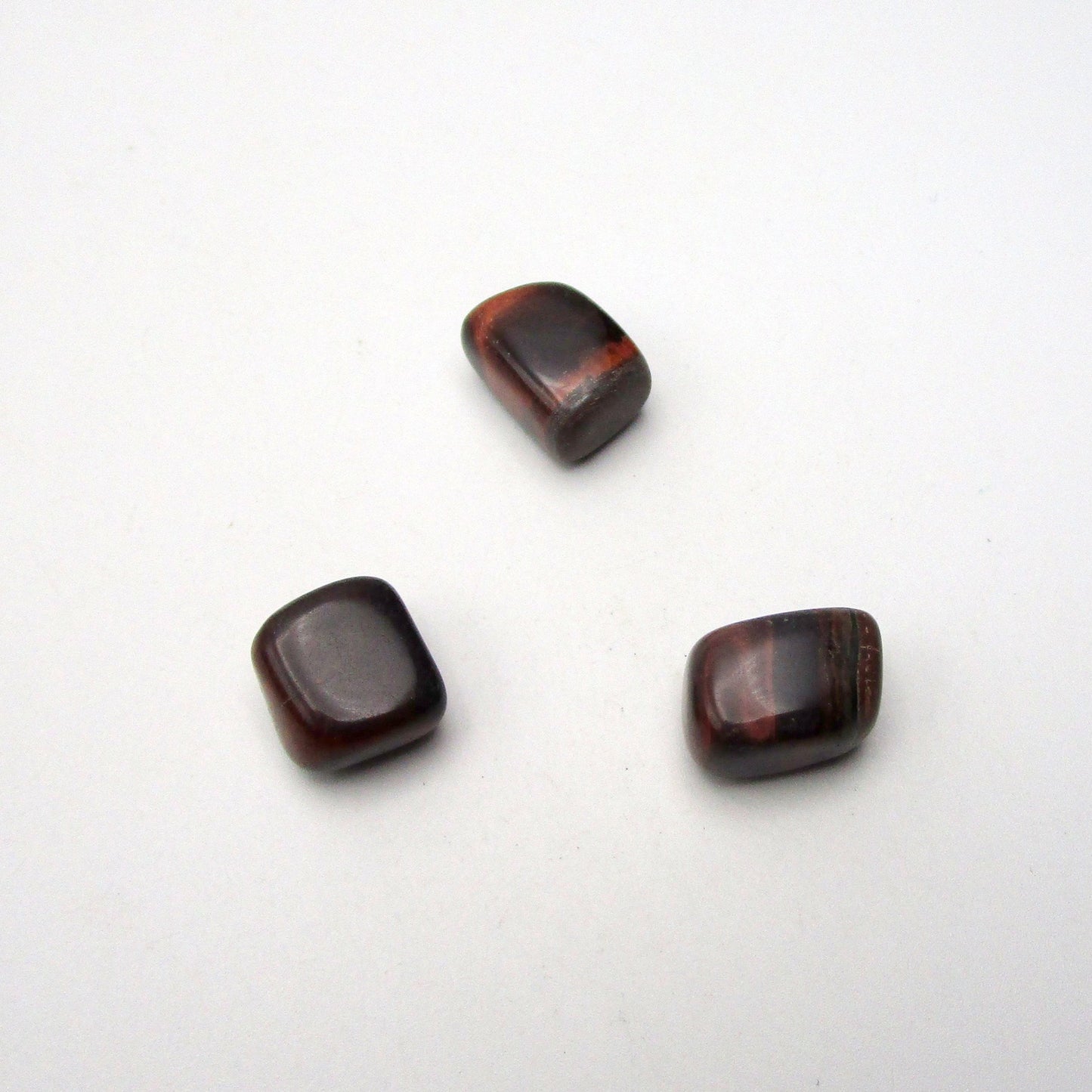 Red Tigers Eye Tumbled Stone Set of 3 – Specimen #13040
