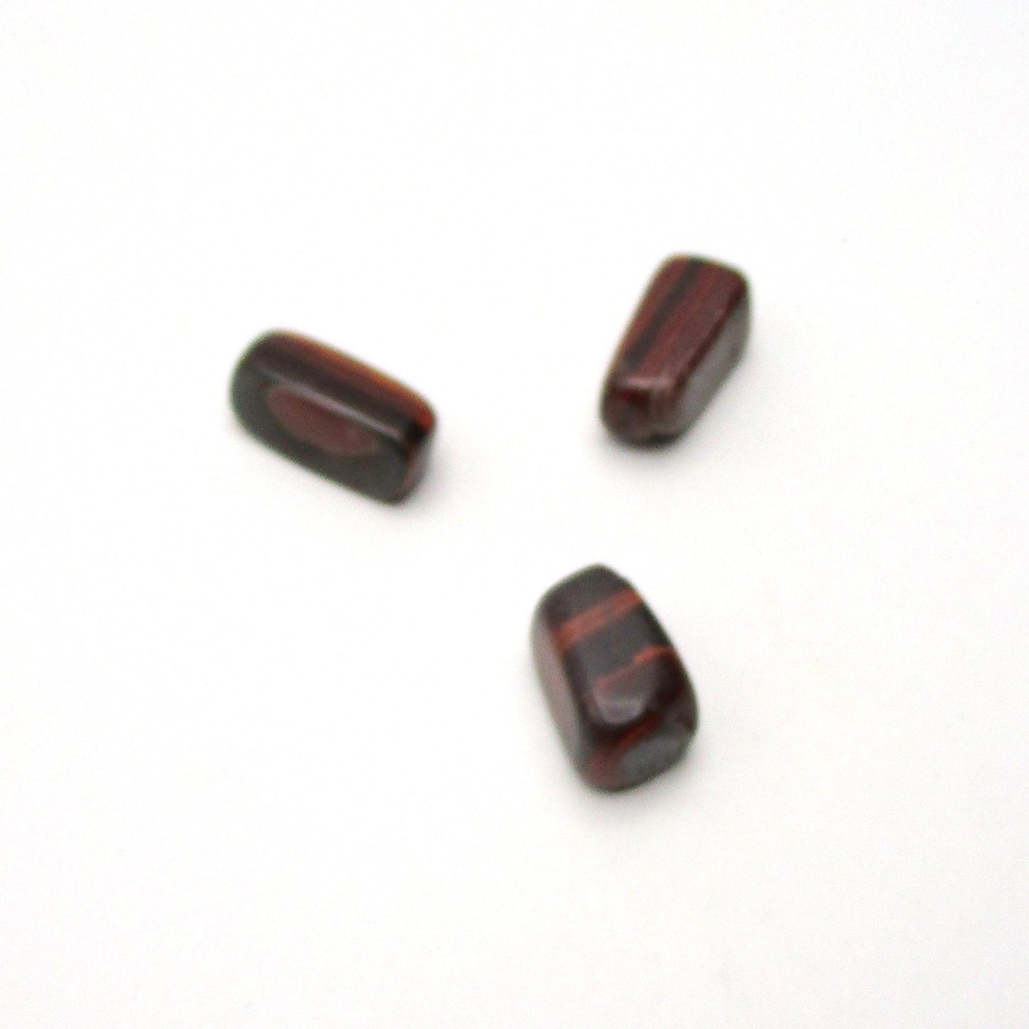 Red Tigers Eye Tumbled Stone Set of 3 – Specimen #13038