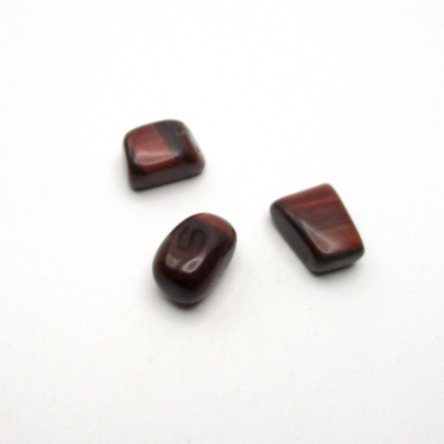 Red Tigers Eye Tumbled Stone Set of 3 – Specimen #13037