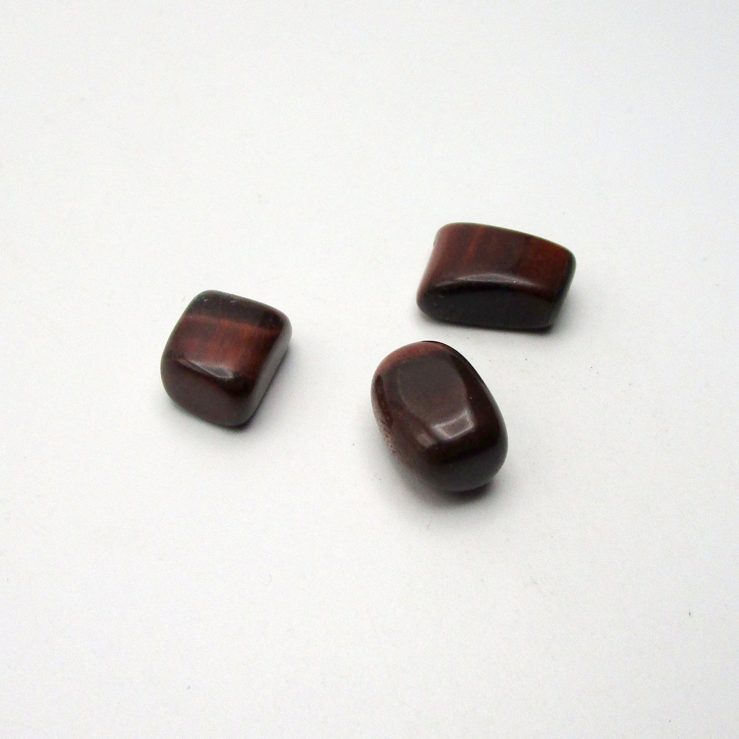 Red Tigers Eye Tumbled Stone Set of 3 – Specimen #13037