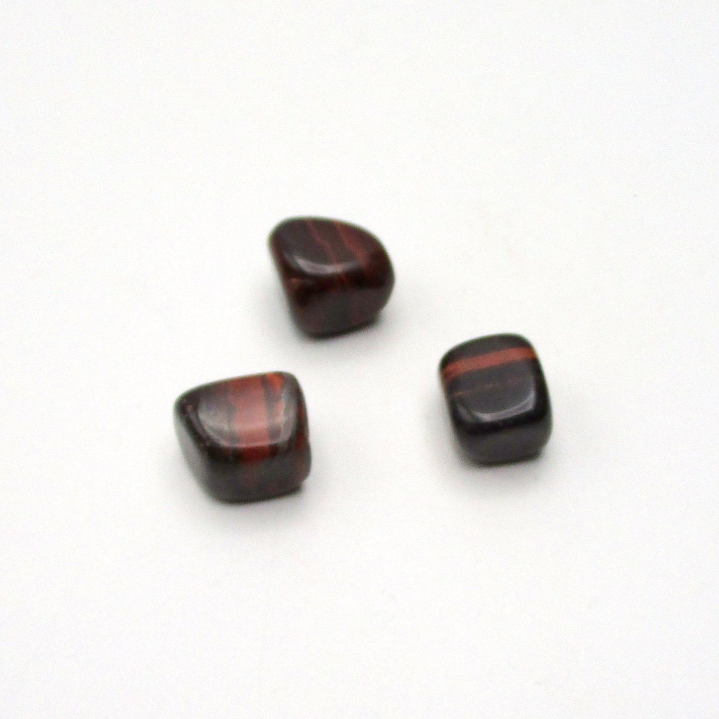 Red Tigers Eye Tumbled Stone Set of 3 – Specimen #13035
