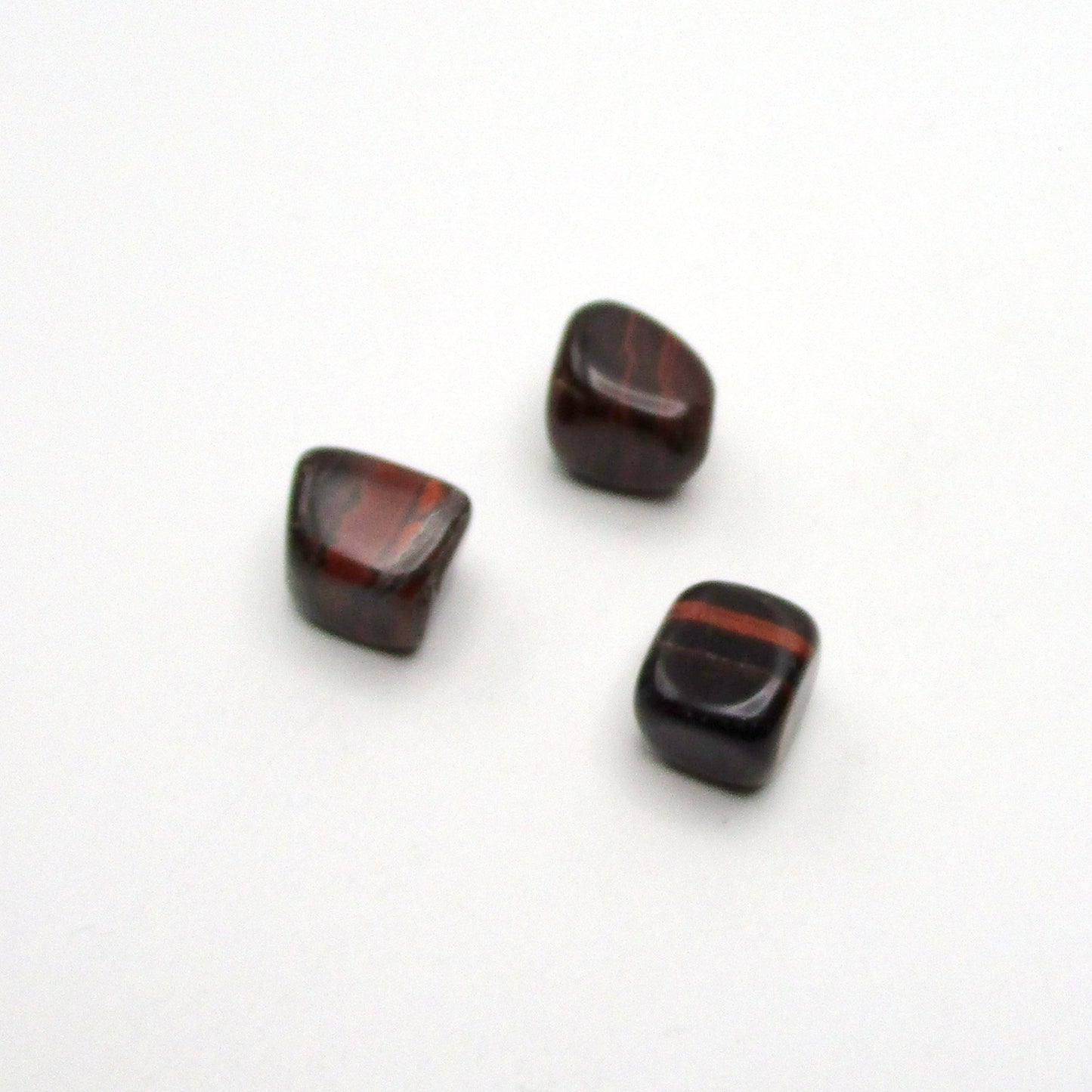 Red Tigers Eye Tumbled Stone Set of 3 – Specimen #13035