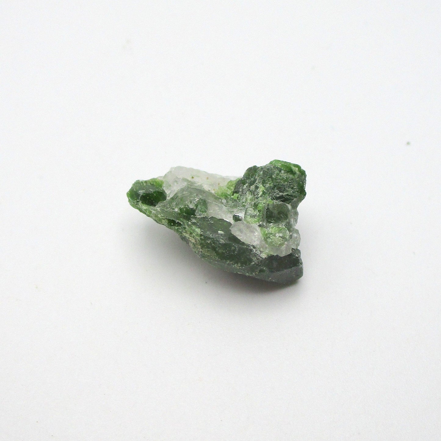 Green Tourmaline on Quartz