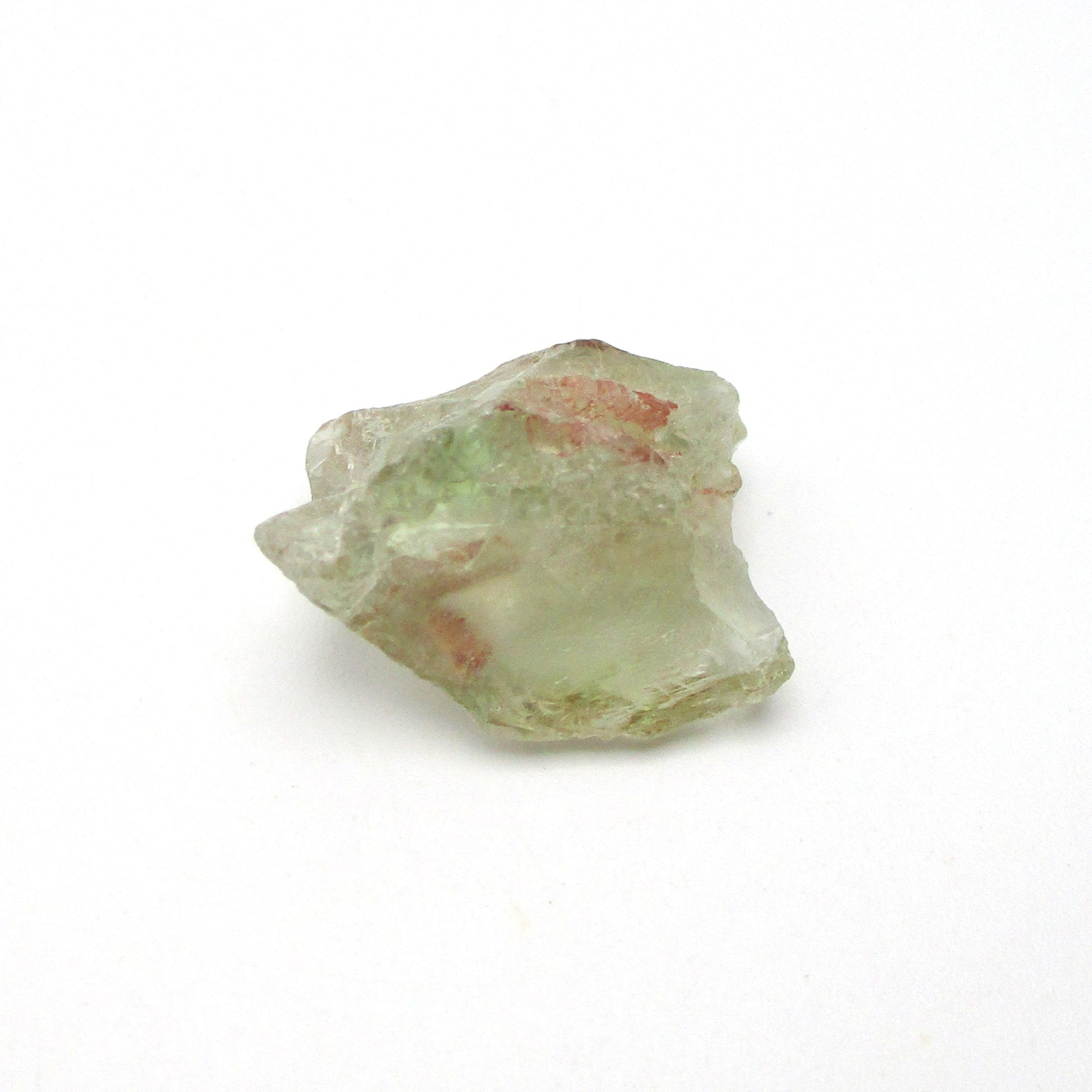 Prasiolite on a white background