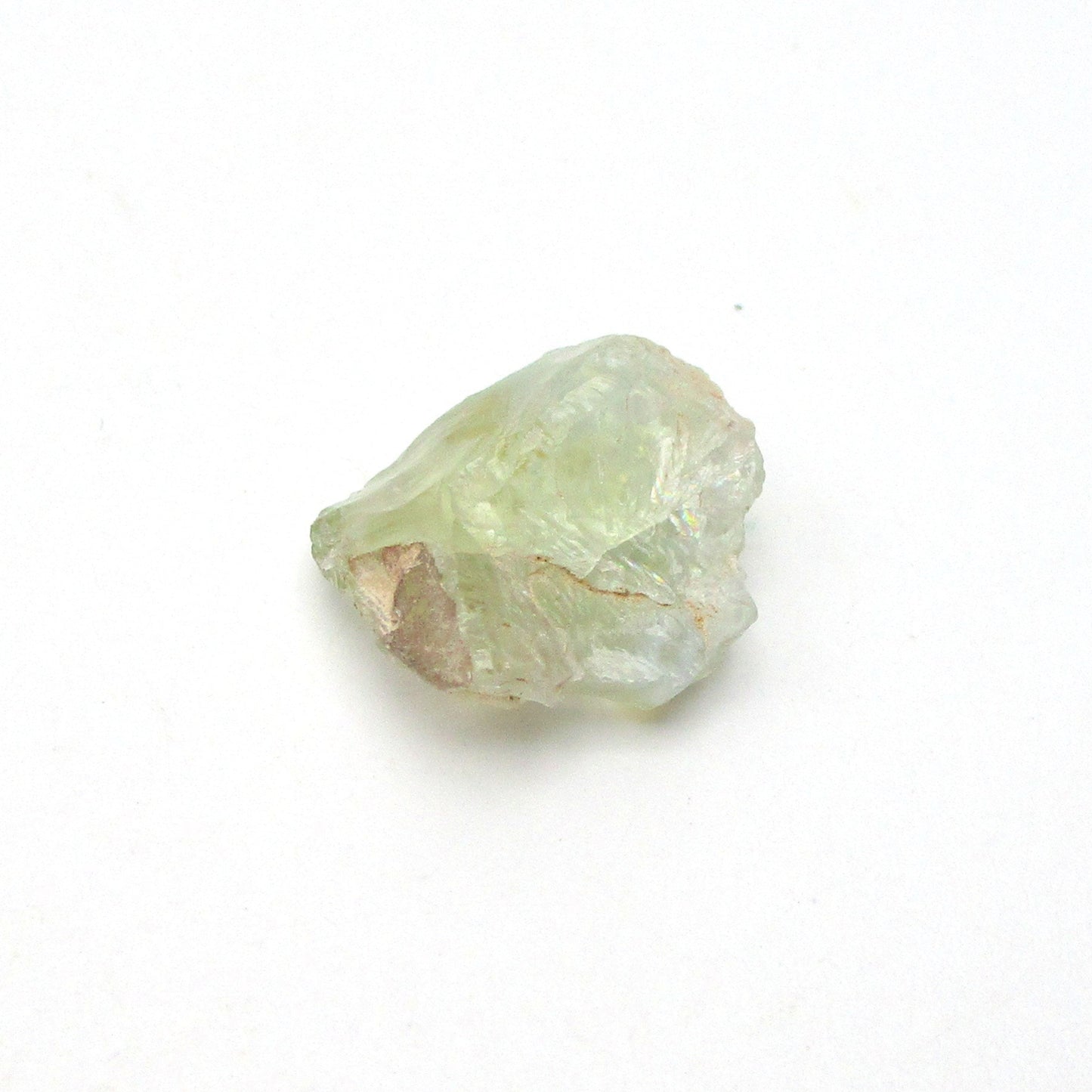 Prasiolite on a white background