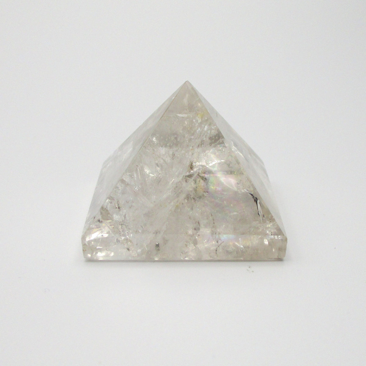 Multi Sided Rocks Small Clear Quartz Pyramid | 4-Sided Crystal Pyramid from Brazil ...
