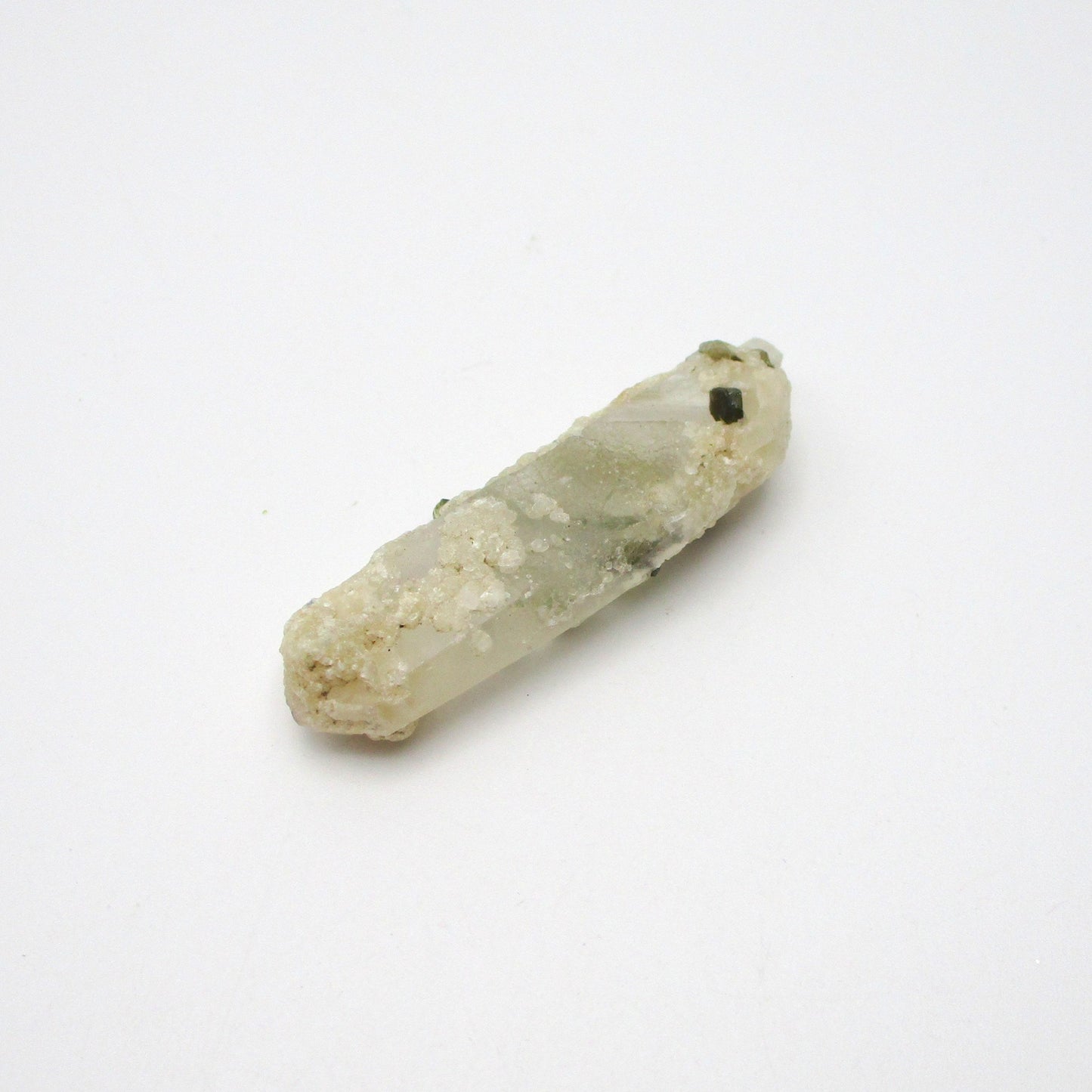 Green Tourmaline on Quartz