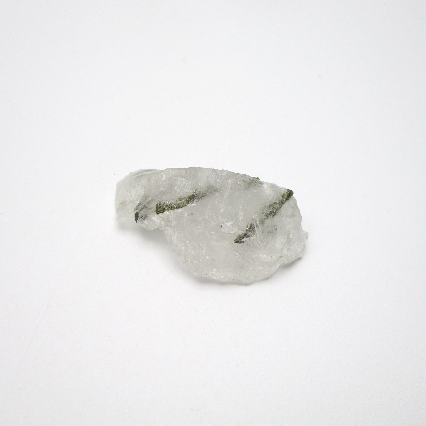 Green Tourmaline on Quartz