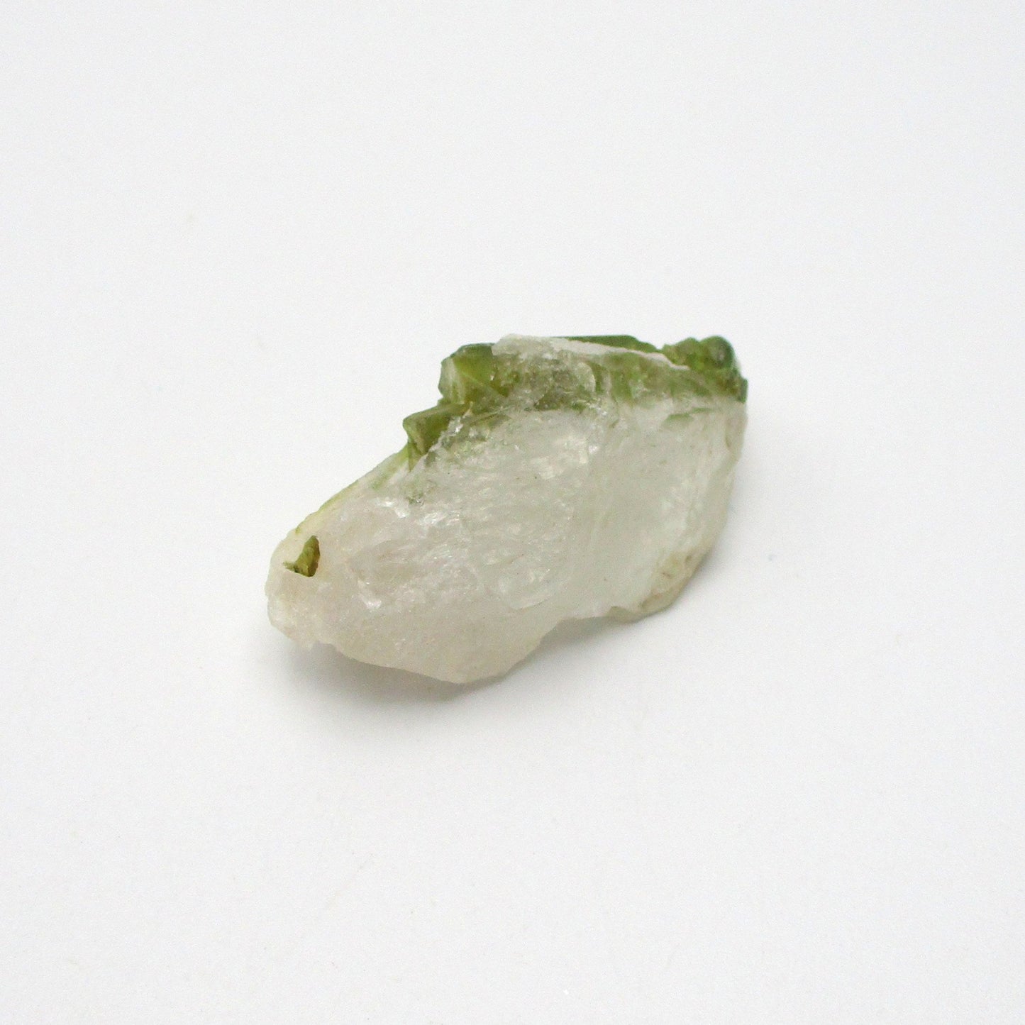 Green Tourmaline on Quartz