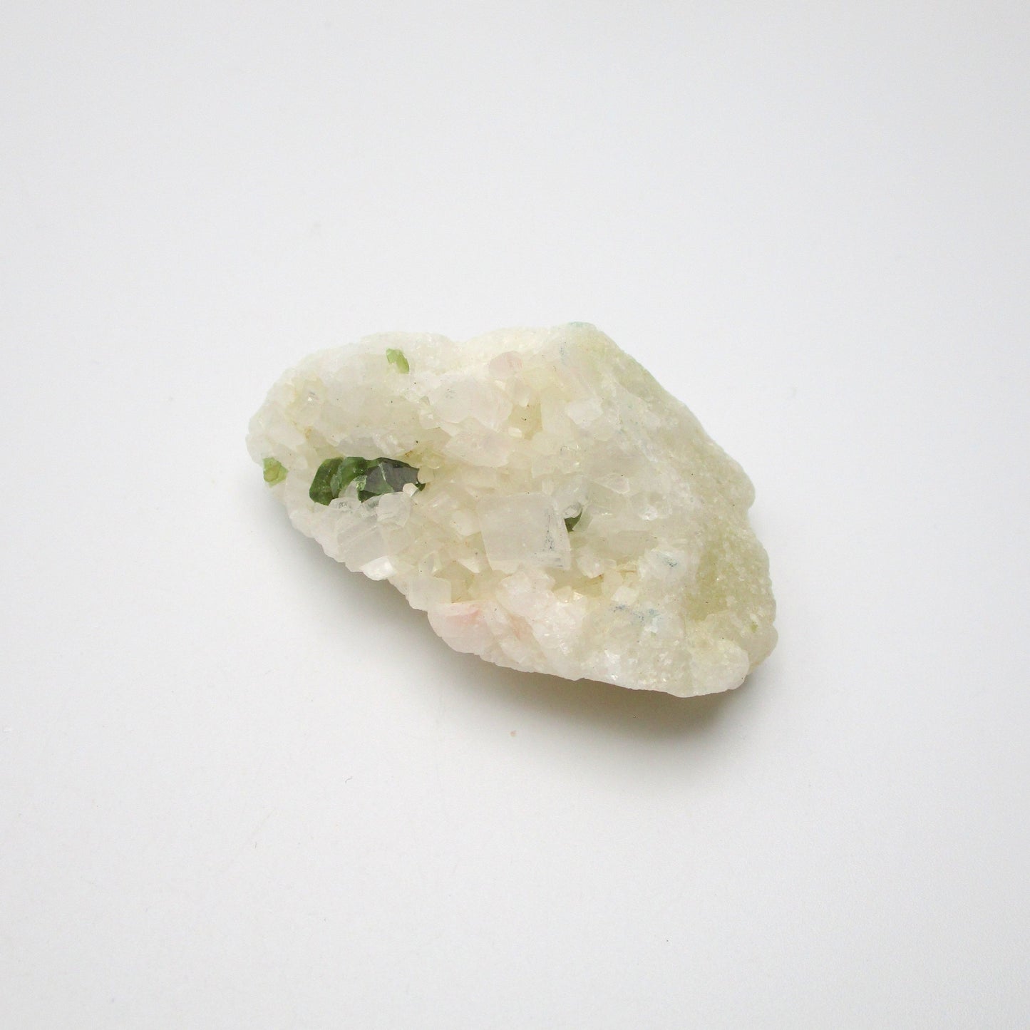 Green Tourmaline on Quartz