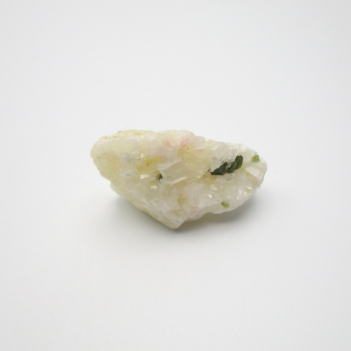 Green Tourmaline on Quartz