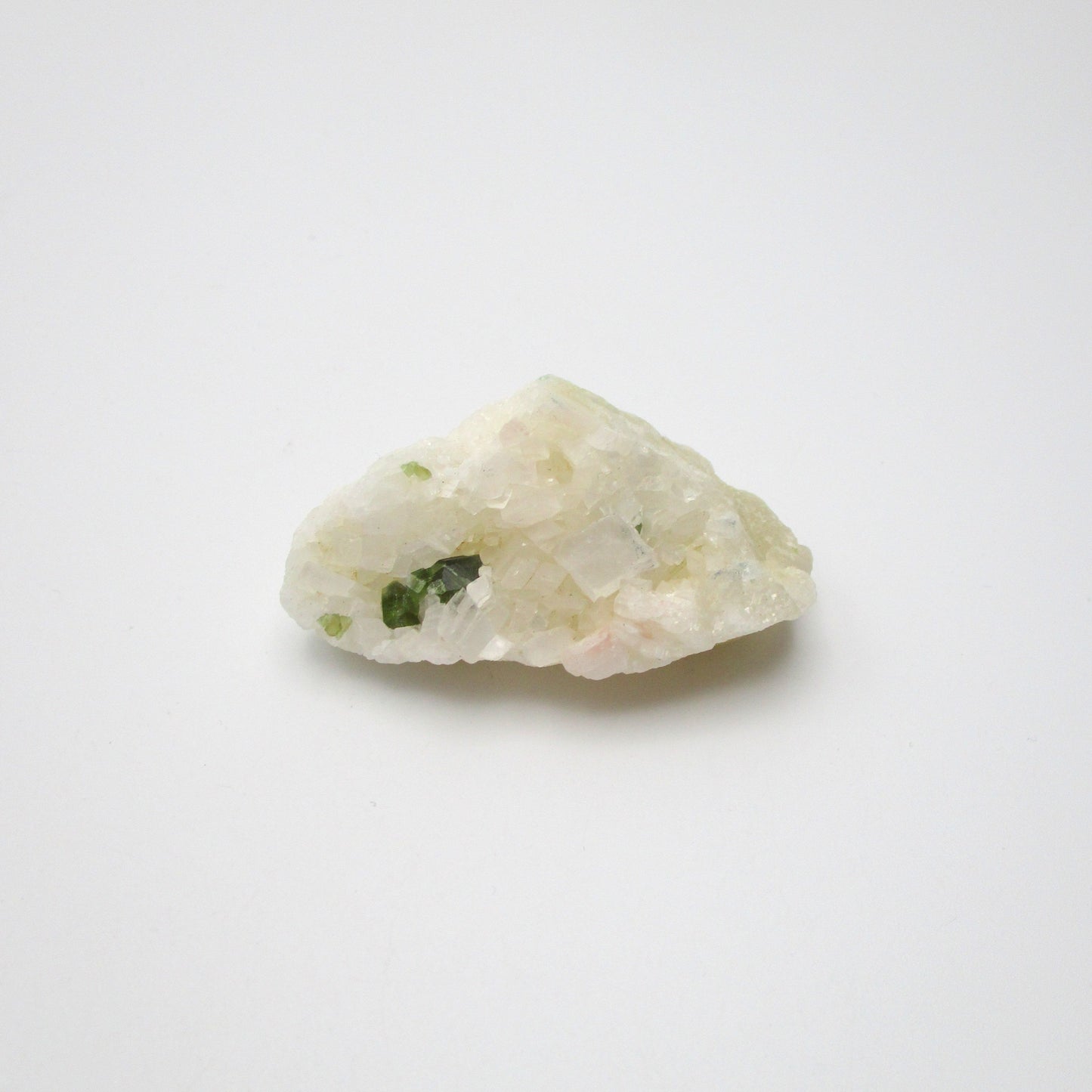 Green Tourmaline on Quartz