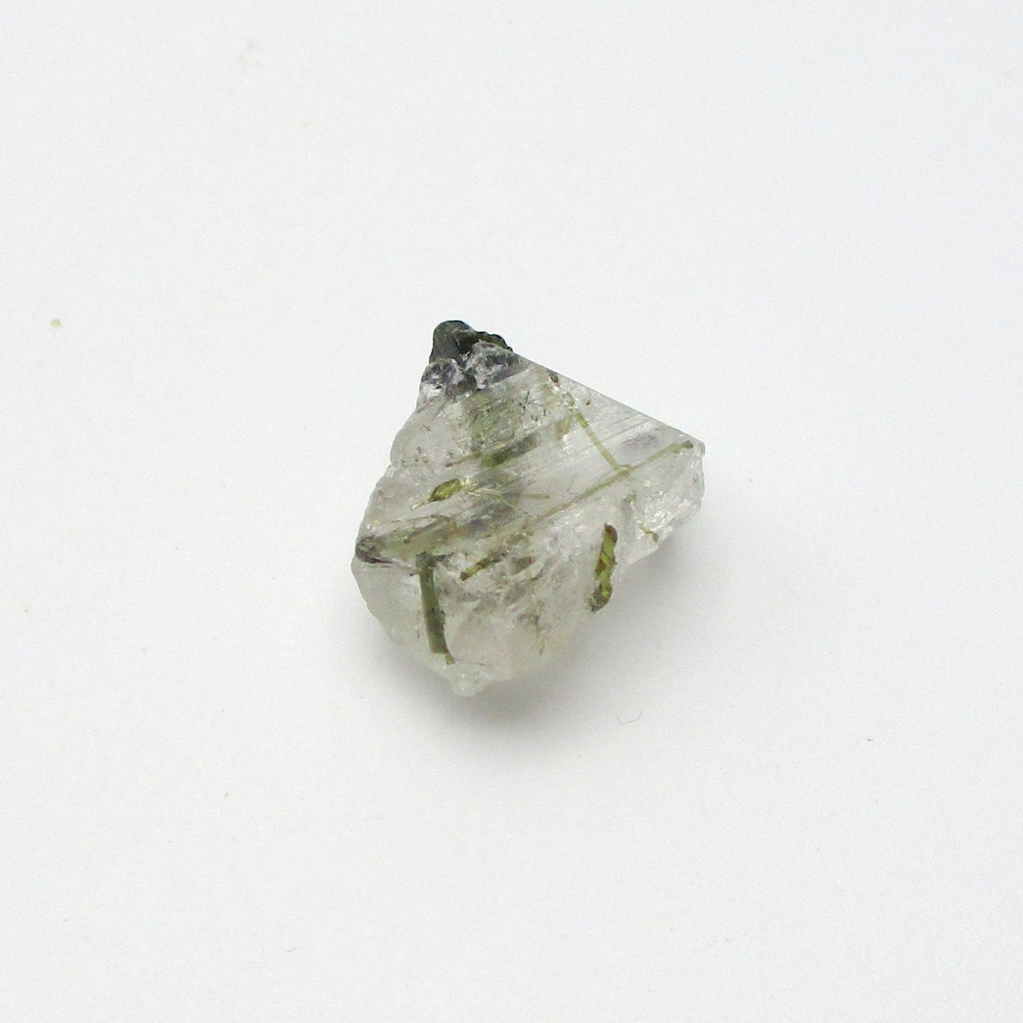 Green Tourmaline on Quartz