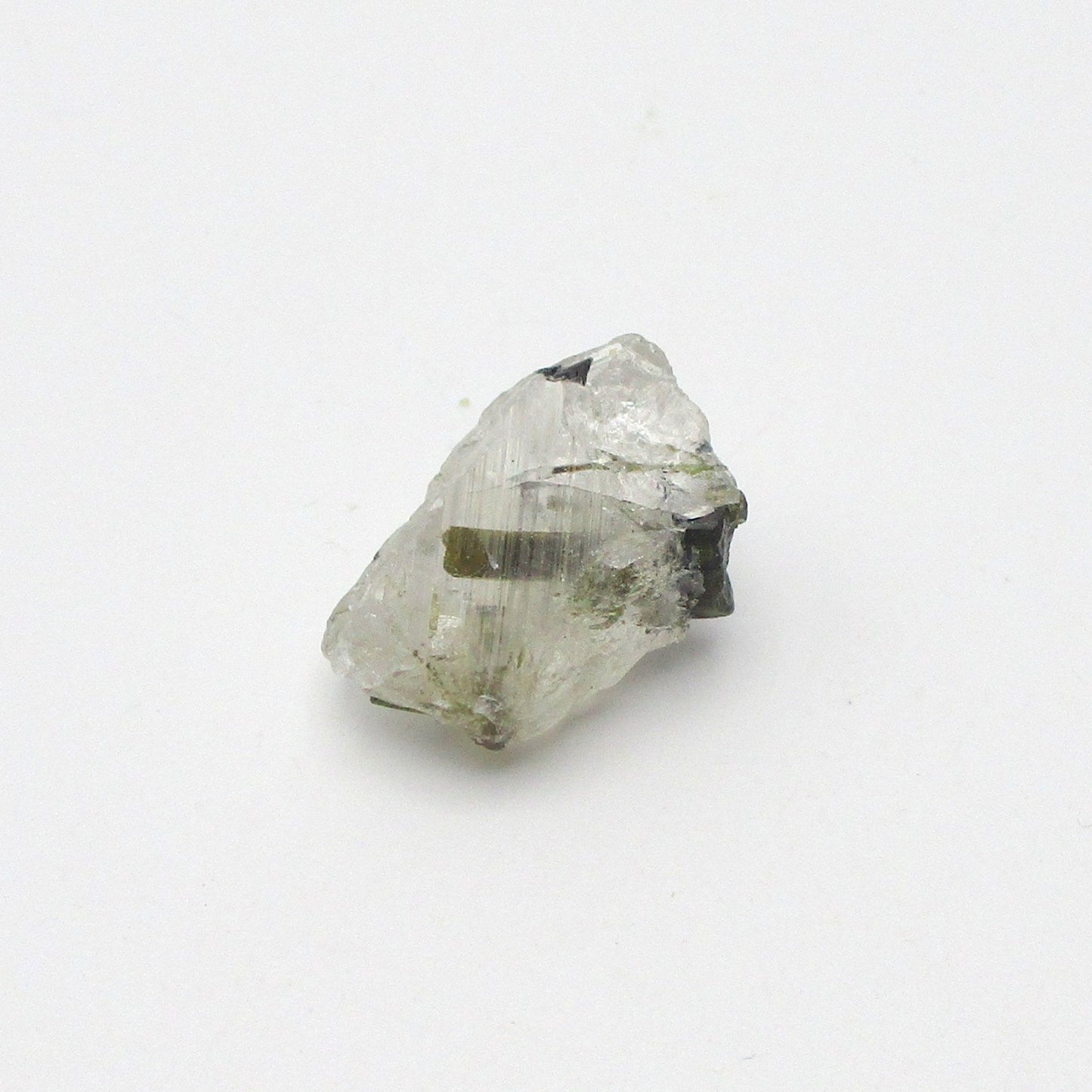 Green Tourmaline on Quartz