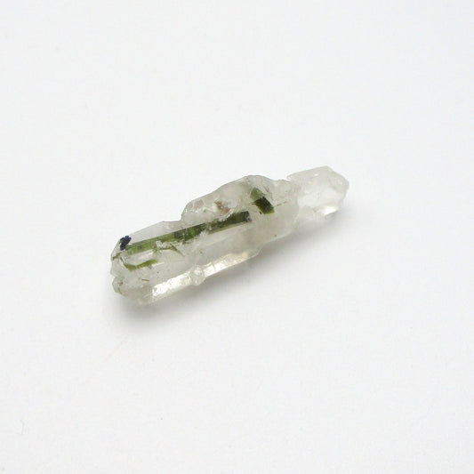 Green Tourmaline on Quartz