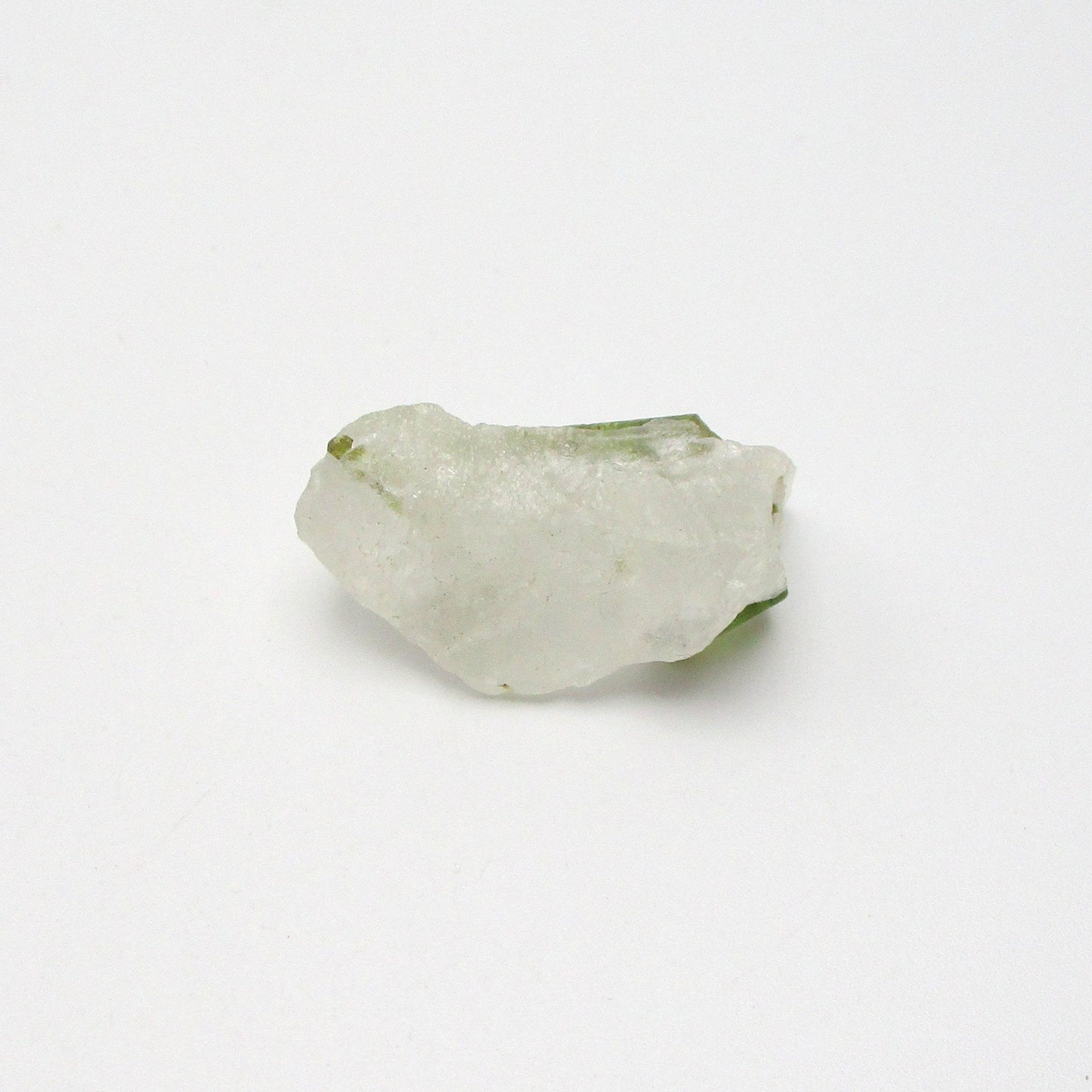 Green Tourmaline on Quartz