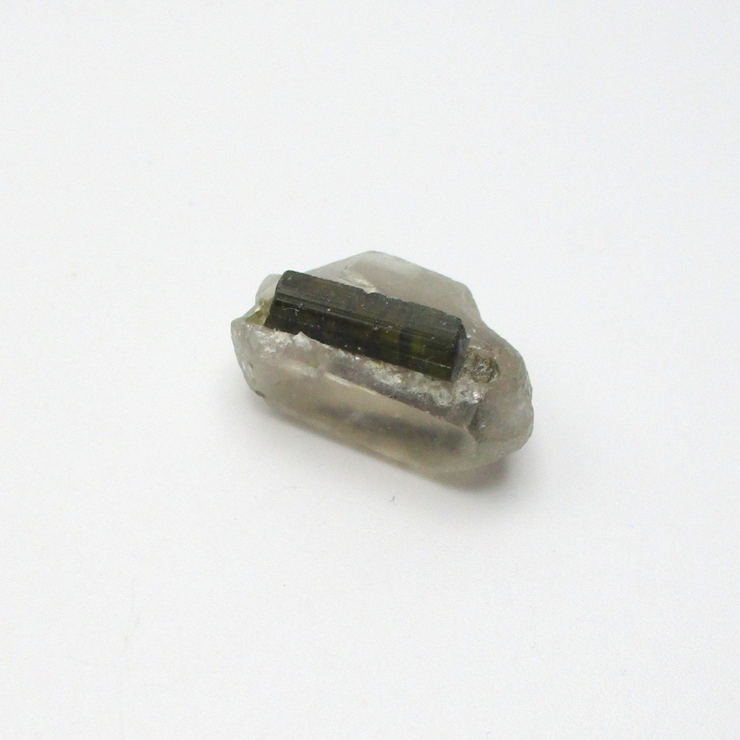 Green Tourmaline on Quartz