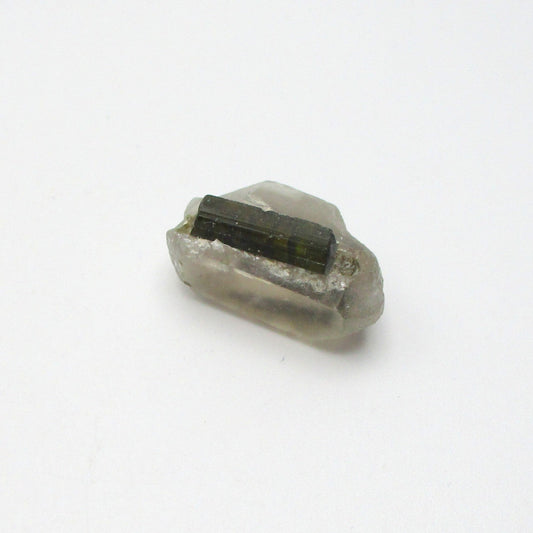 Green Tourmaline on Quartz