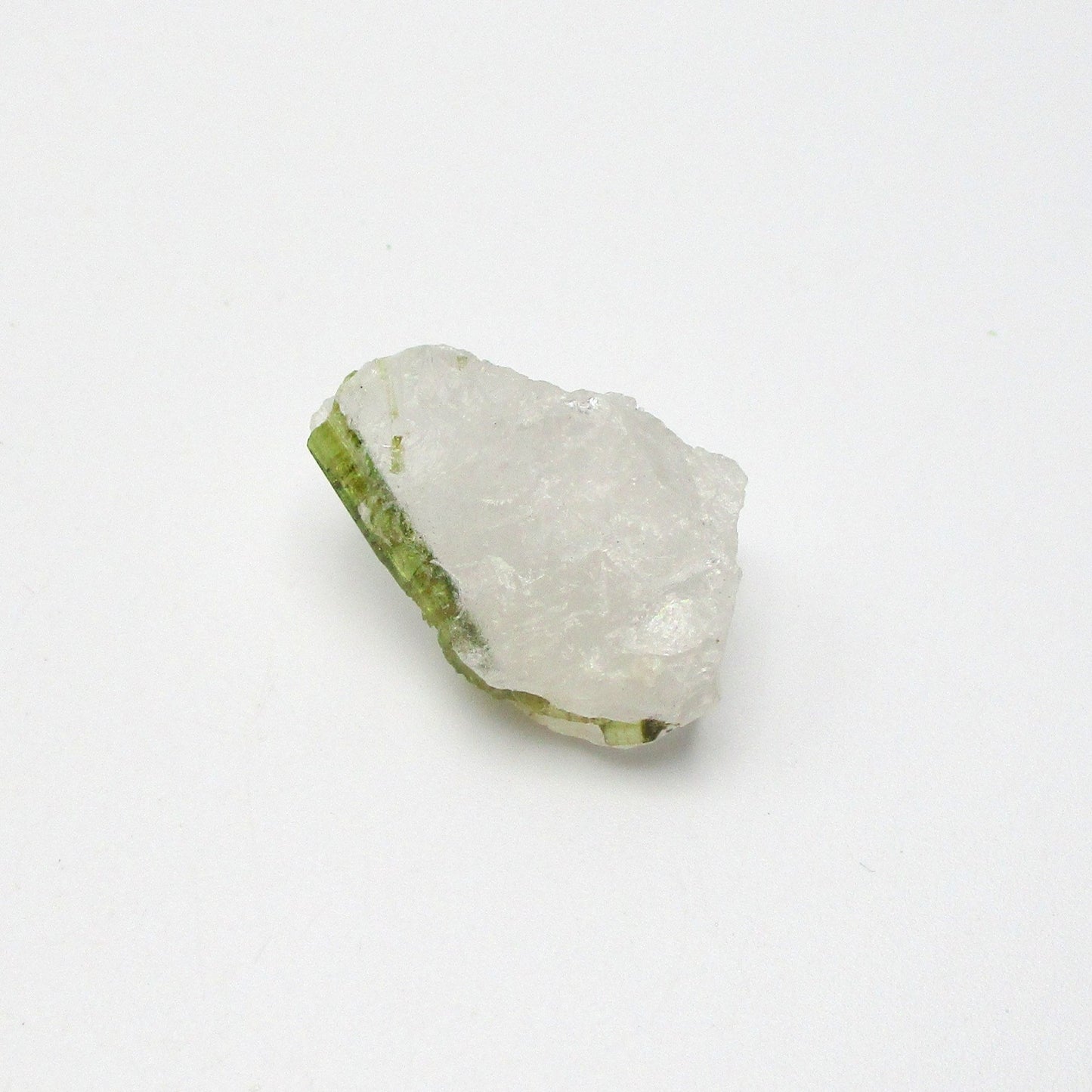 Green Tourmaline on Quartz