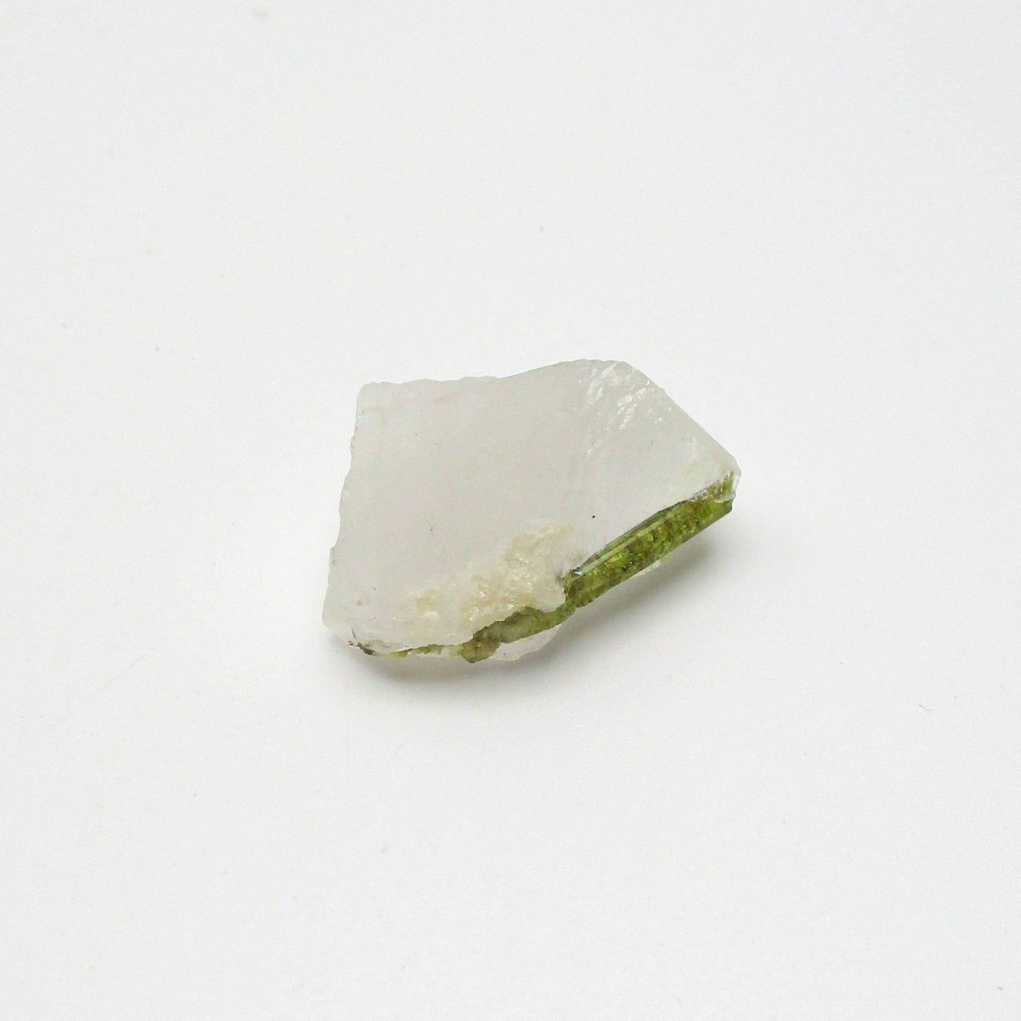 Green Tourmaline on Quartz